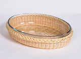 Oval Wicker Pyrex Dishes