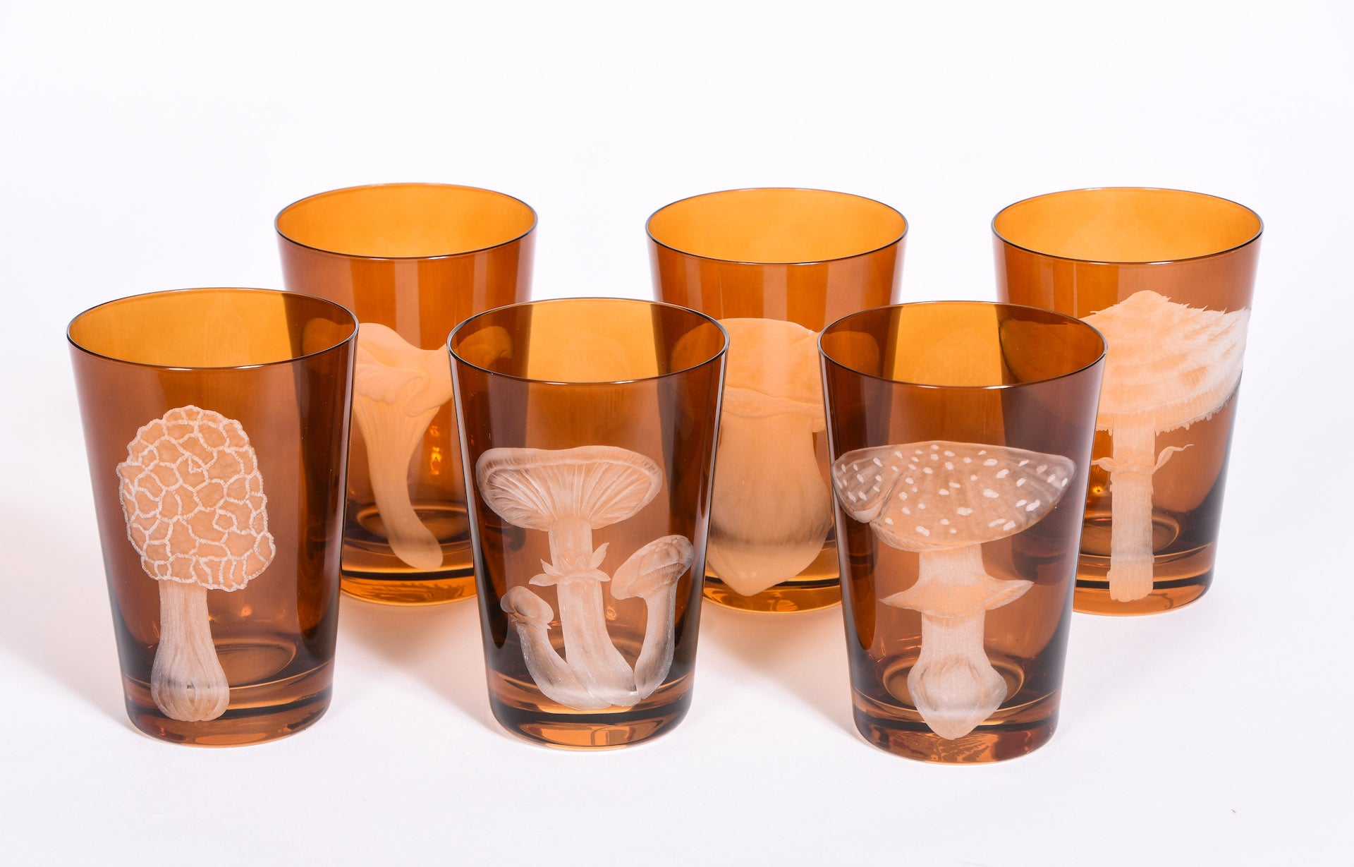 Artel Mushroom Tumblers in Walnut