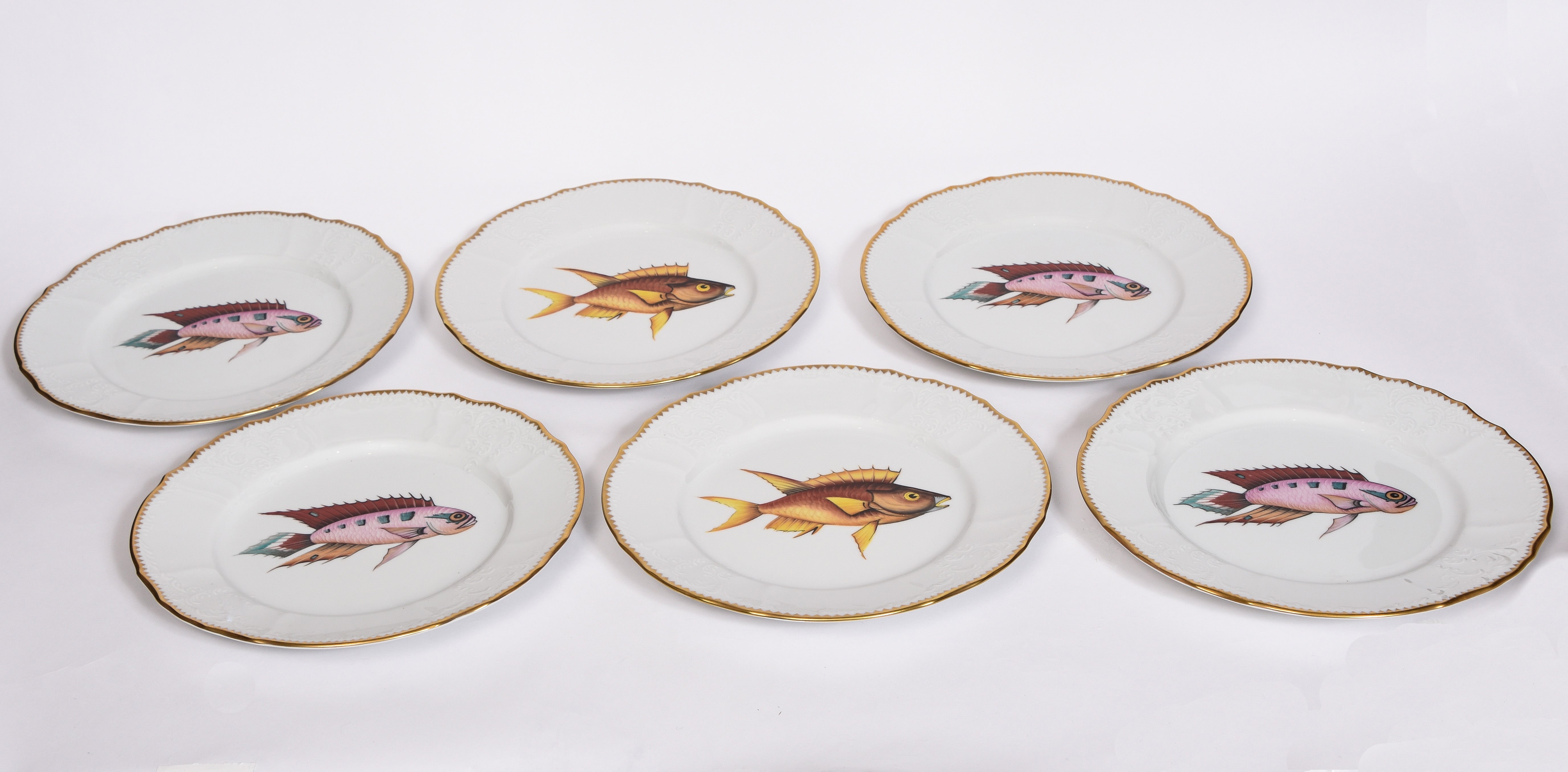 Anna Weatherley Set of 6 Fish Plates