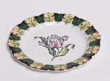Set of Hand Painted Flower Plates