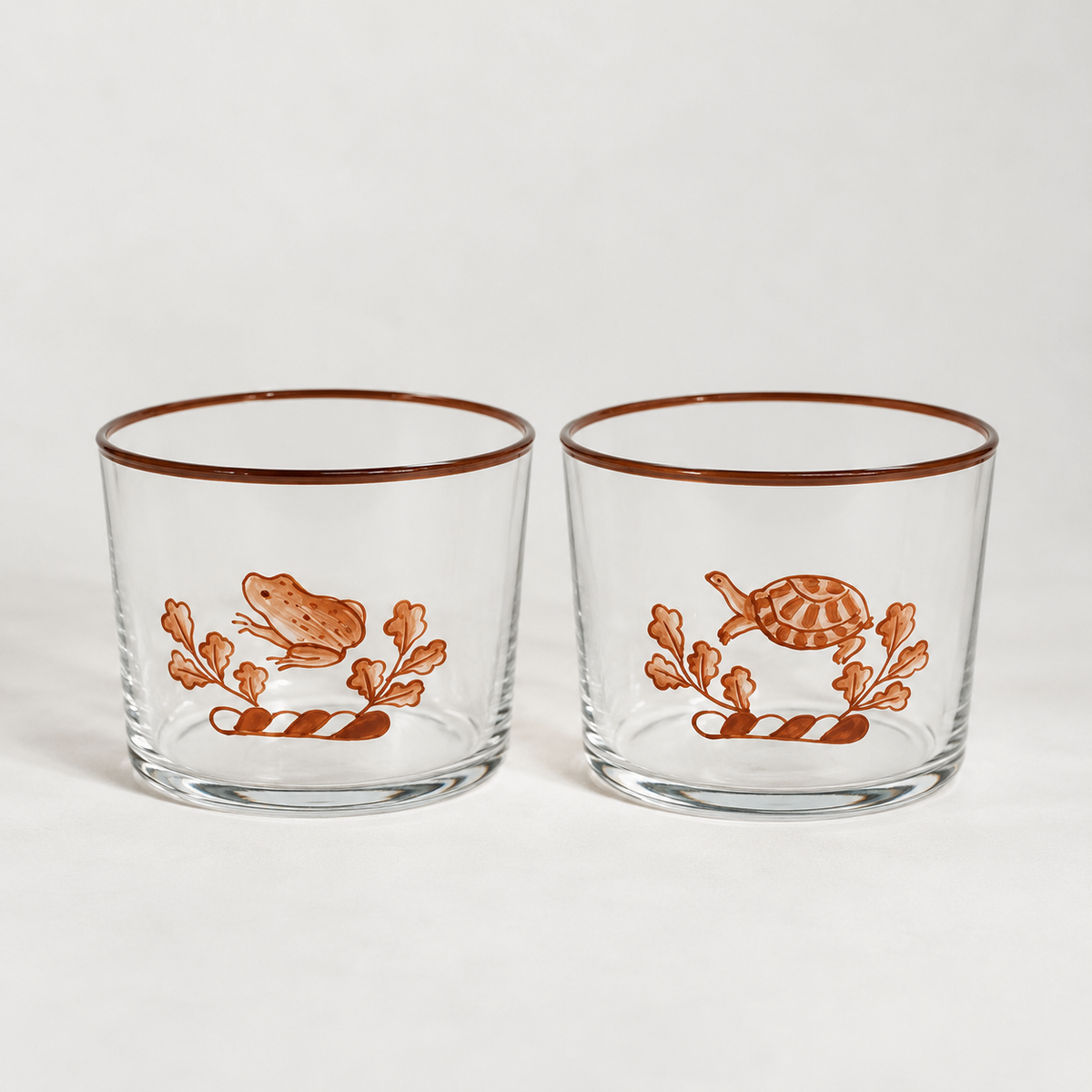 Hand Painted Animal Tumbler  - Set of 6