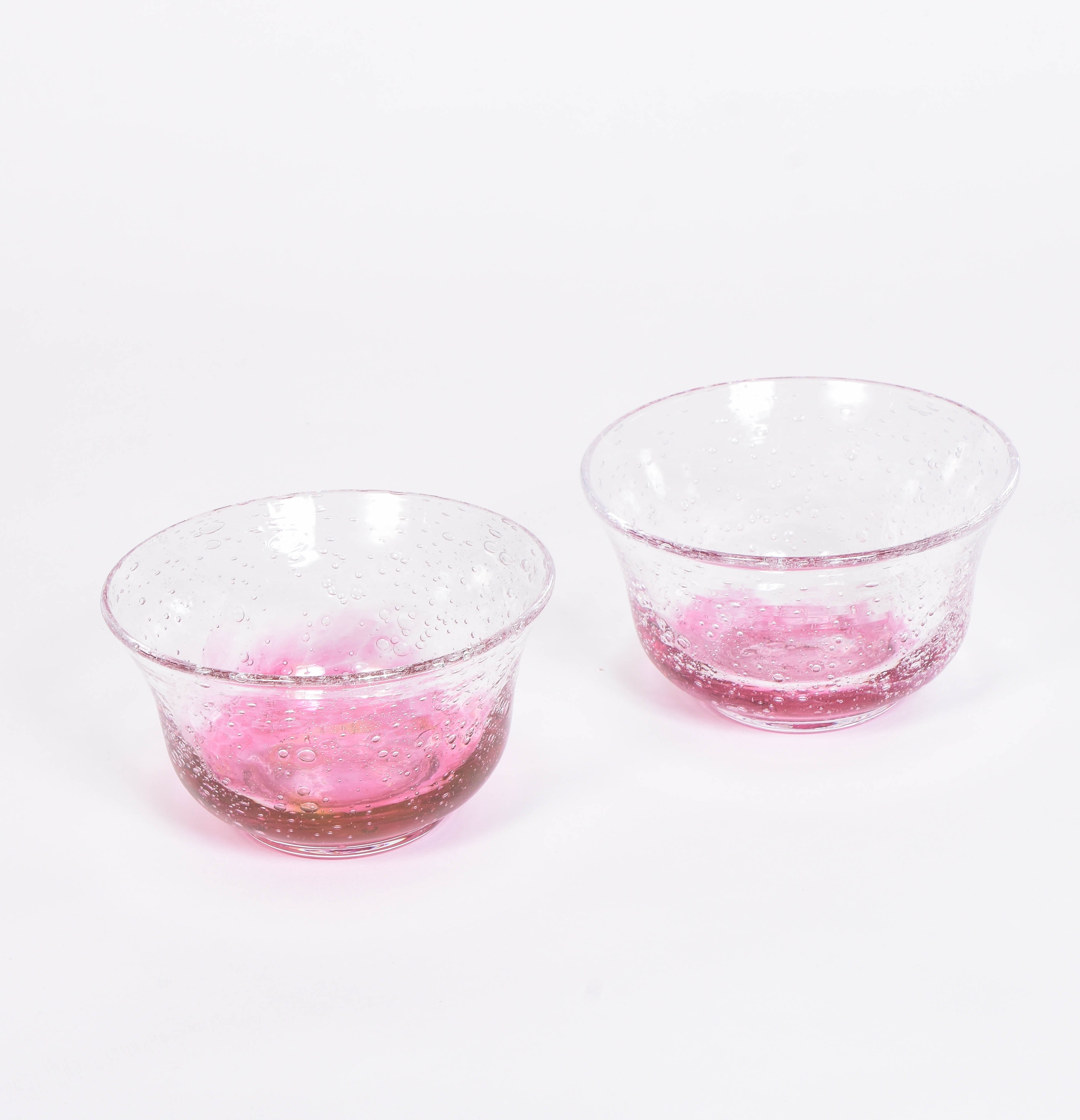 Biot Pink Glass Bowl