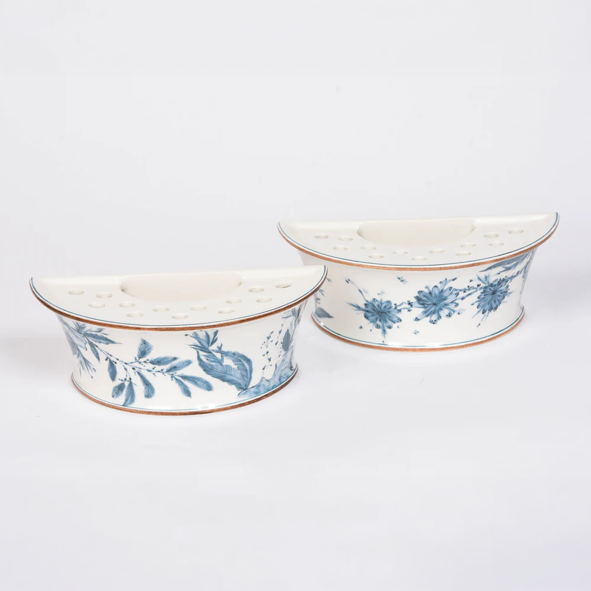 A Pair of Rocaille Half Moon Tulipiere