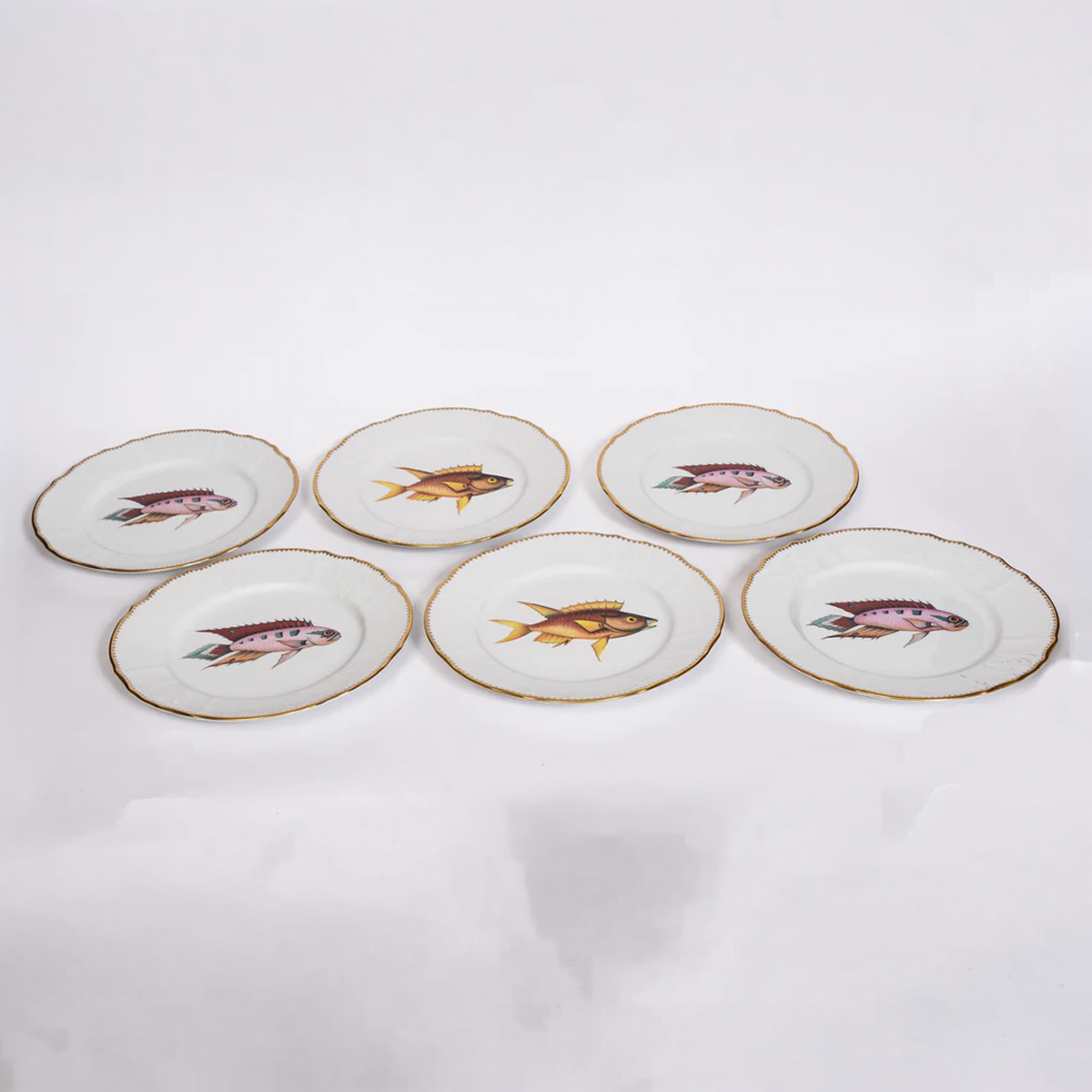 Anna Weatherley Set of 6 Fish Plates