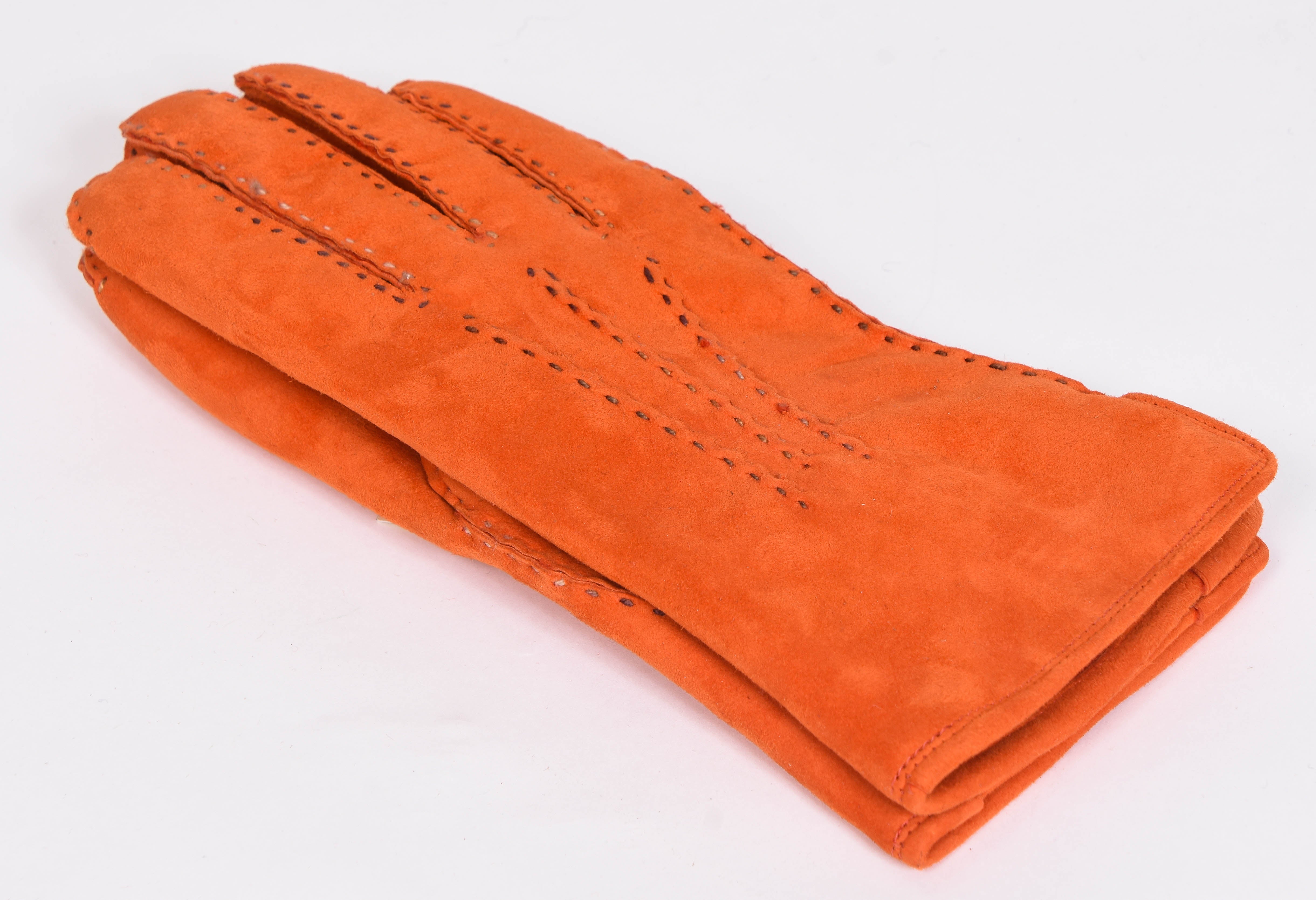 Suede Top Stitch Gloves