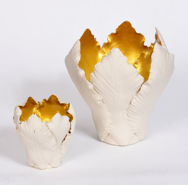 Tulip Candle Holder in Cream