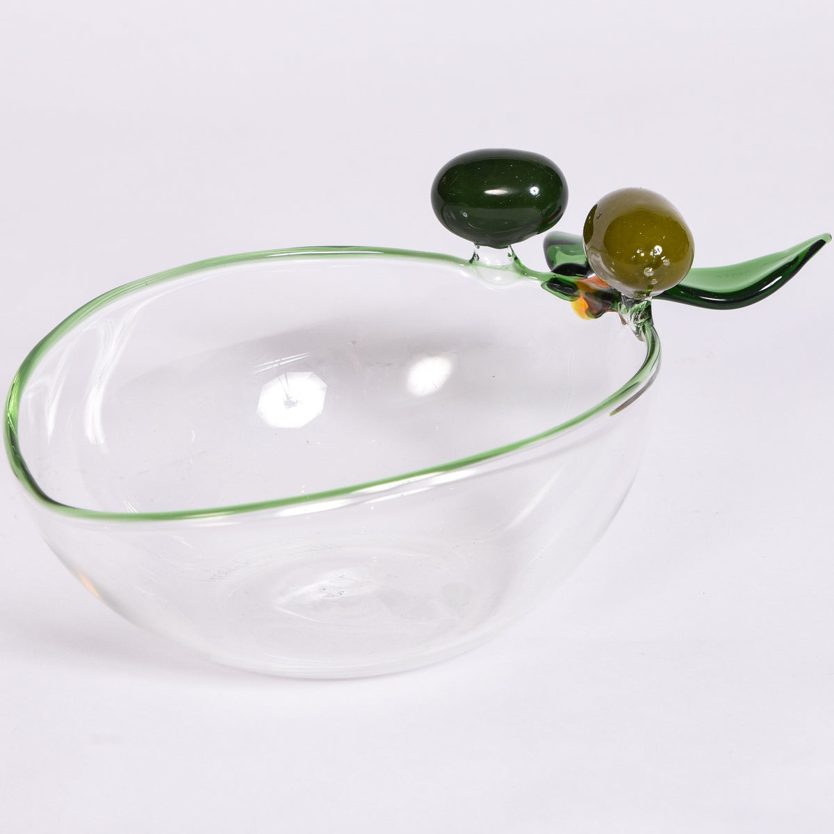Handblown Olive Bowl