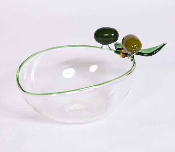 Handblown Olive Bowl