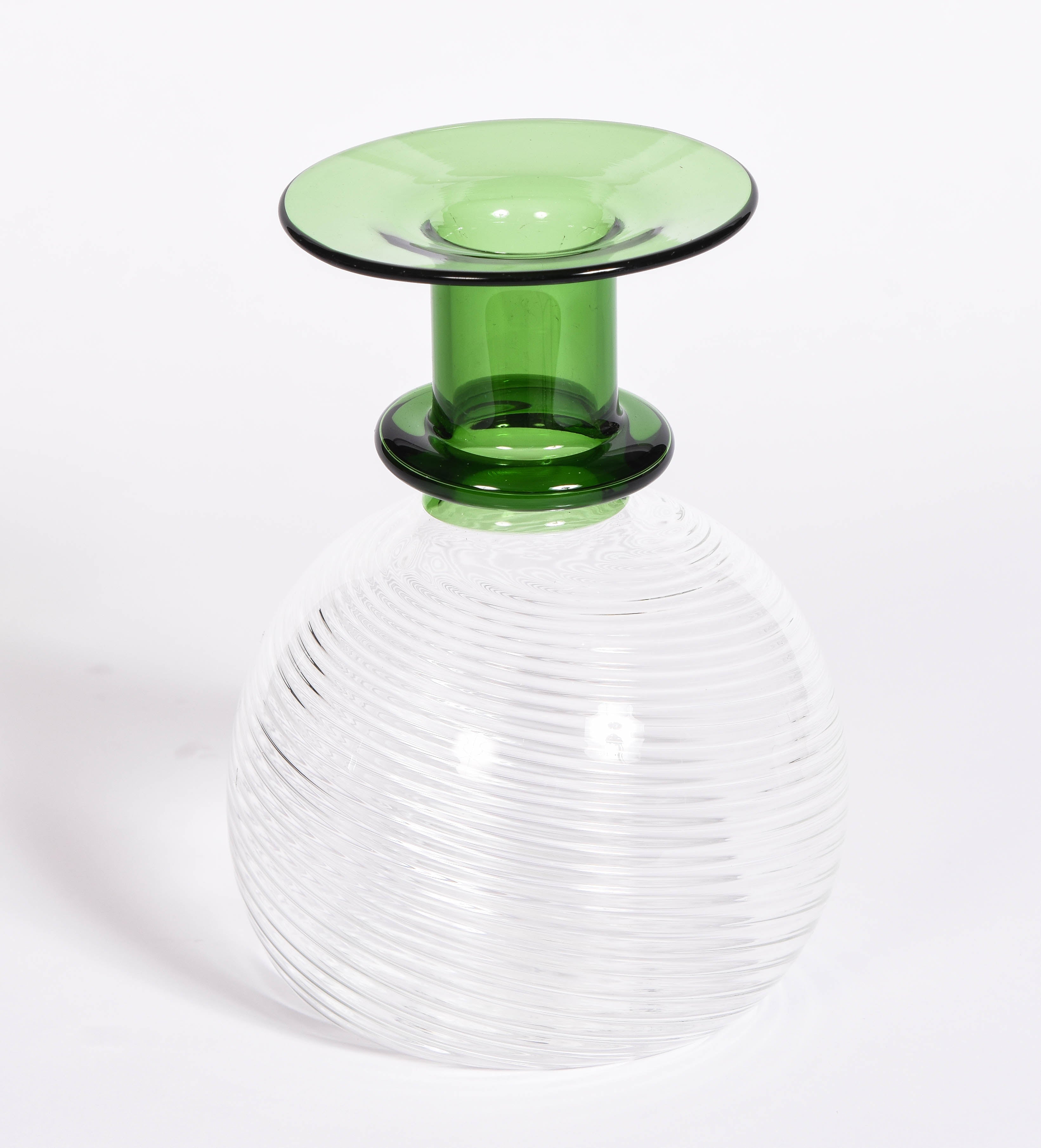 Hand Blown Spiral Bud Vase