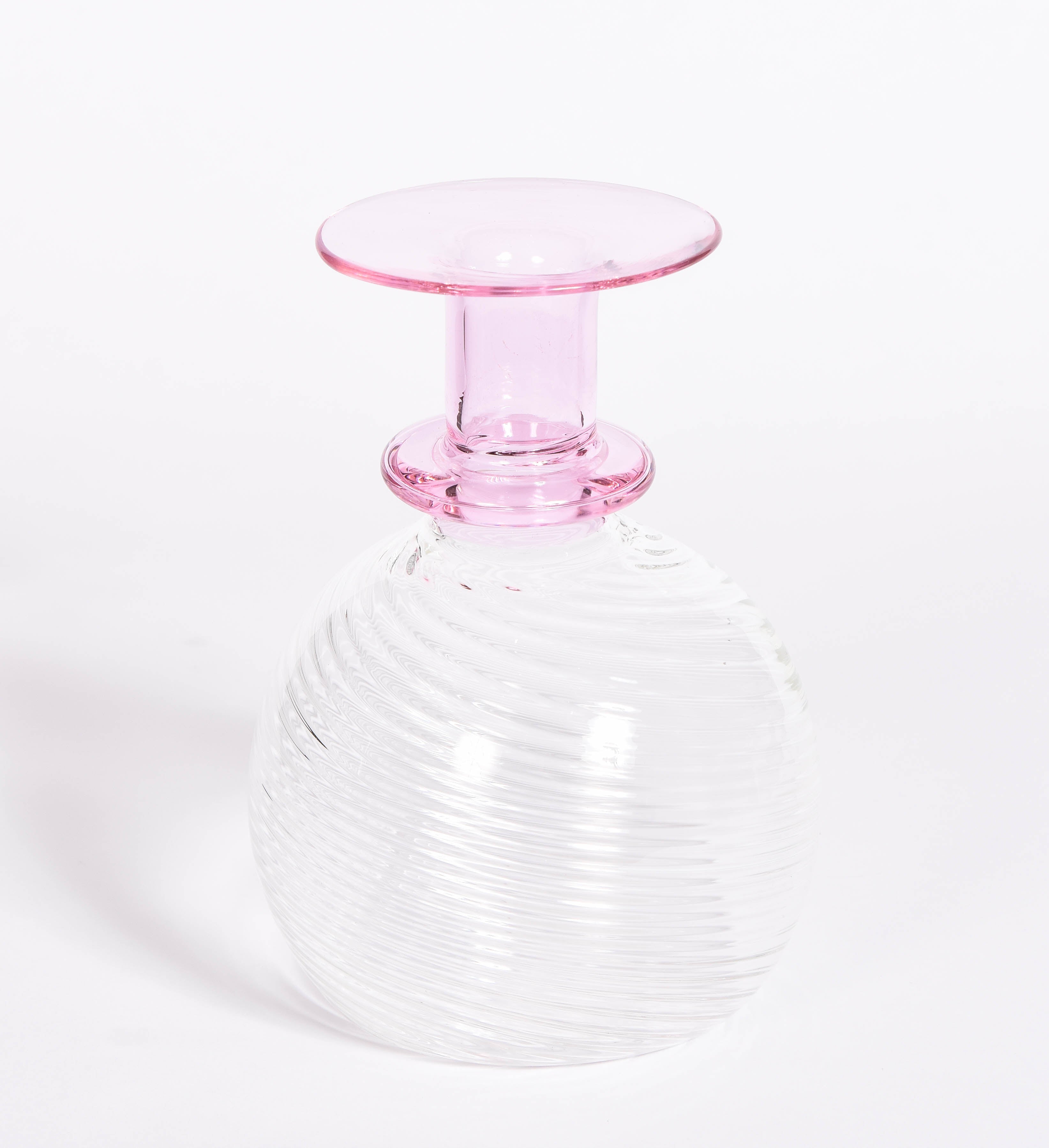 Hand Blown Spiral Bud Vase