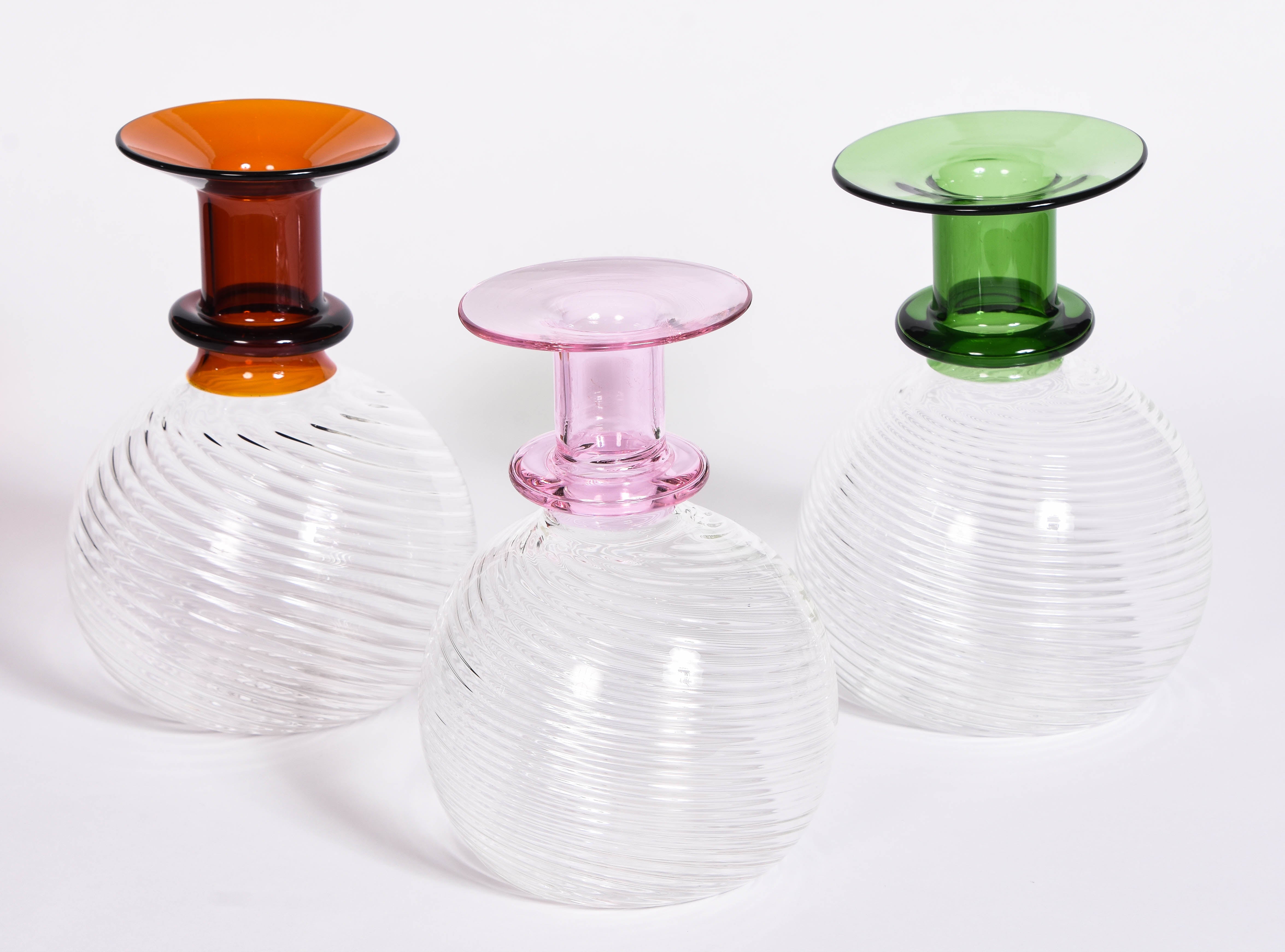 Hand Blown Spiral Bud Vase