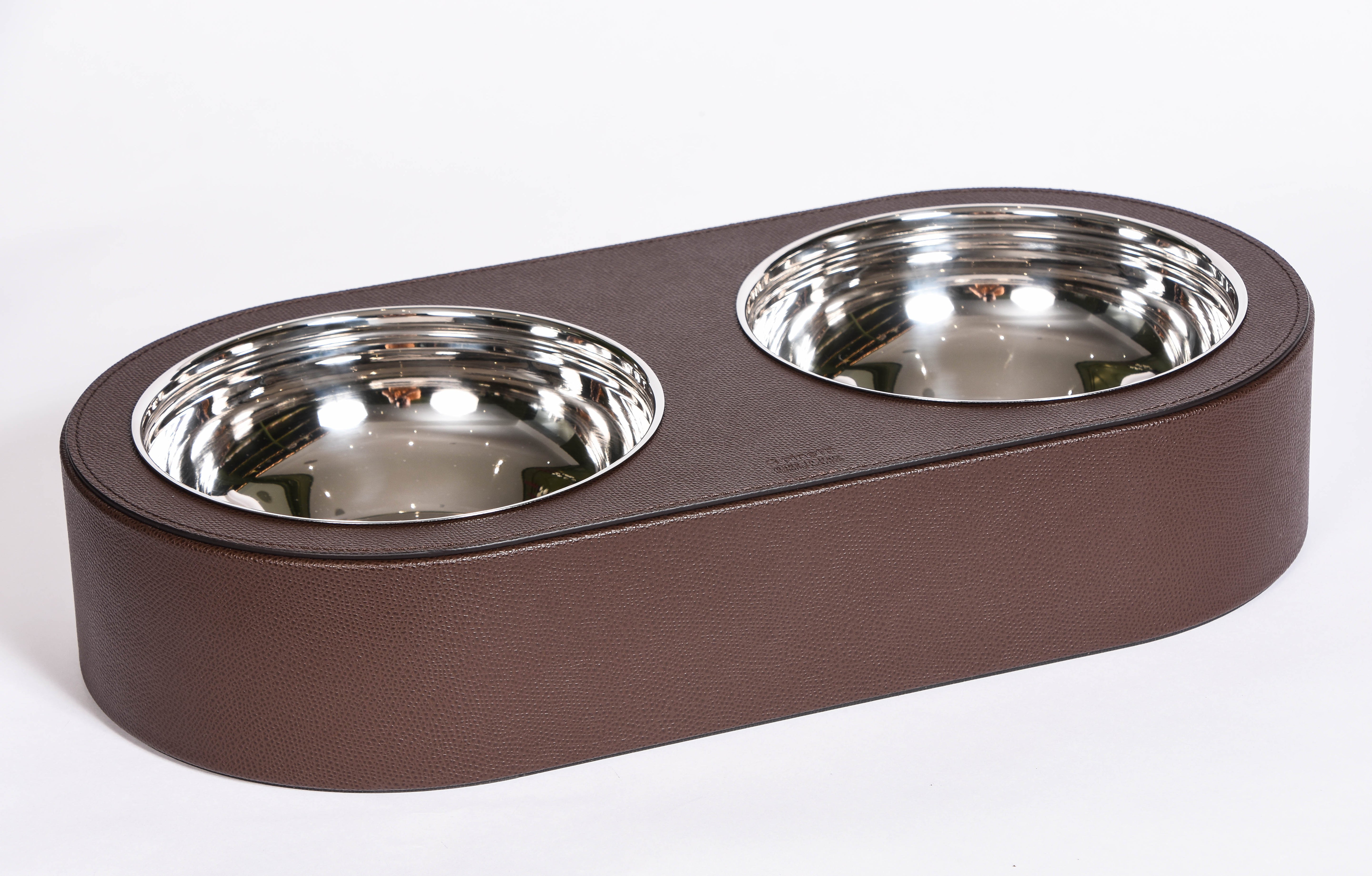 Leather Dog or Cat Bowl