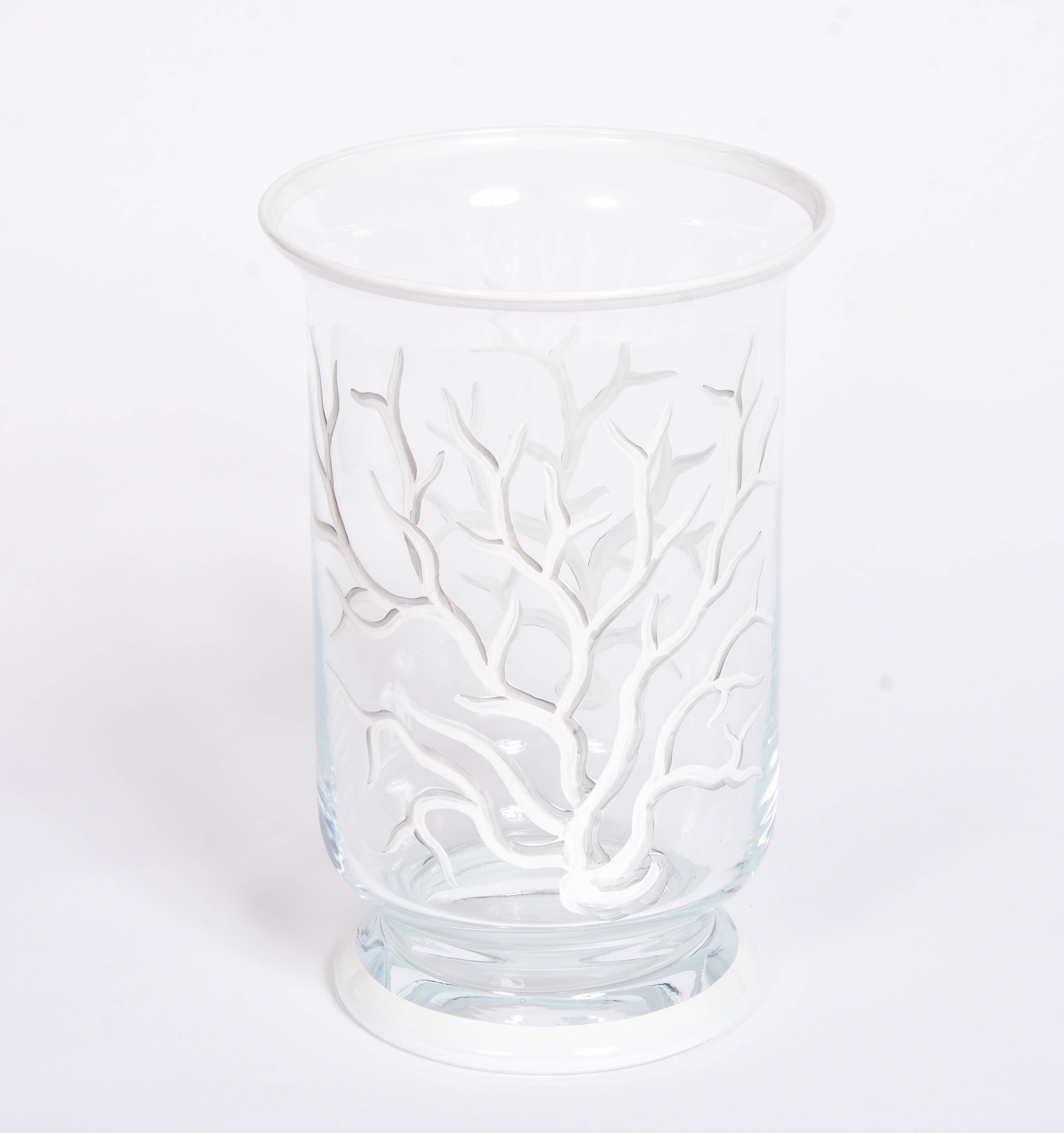 White Coral Hurricane Lamp