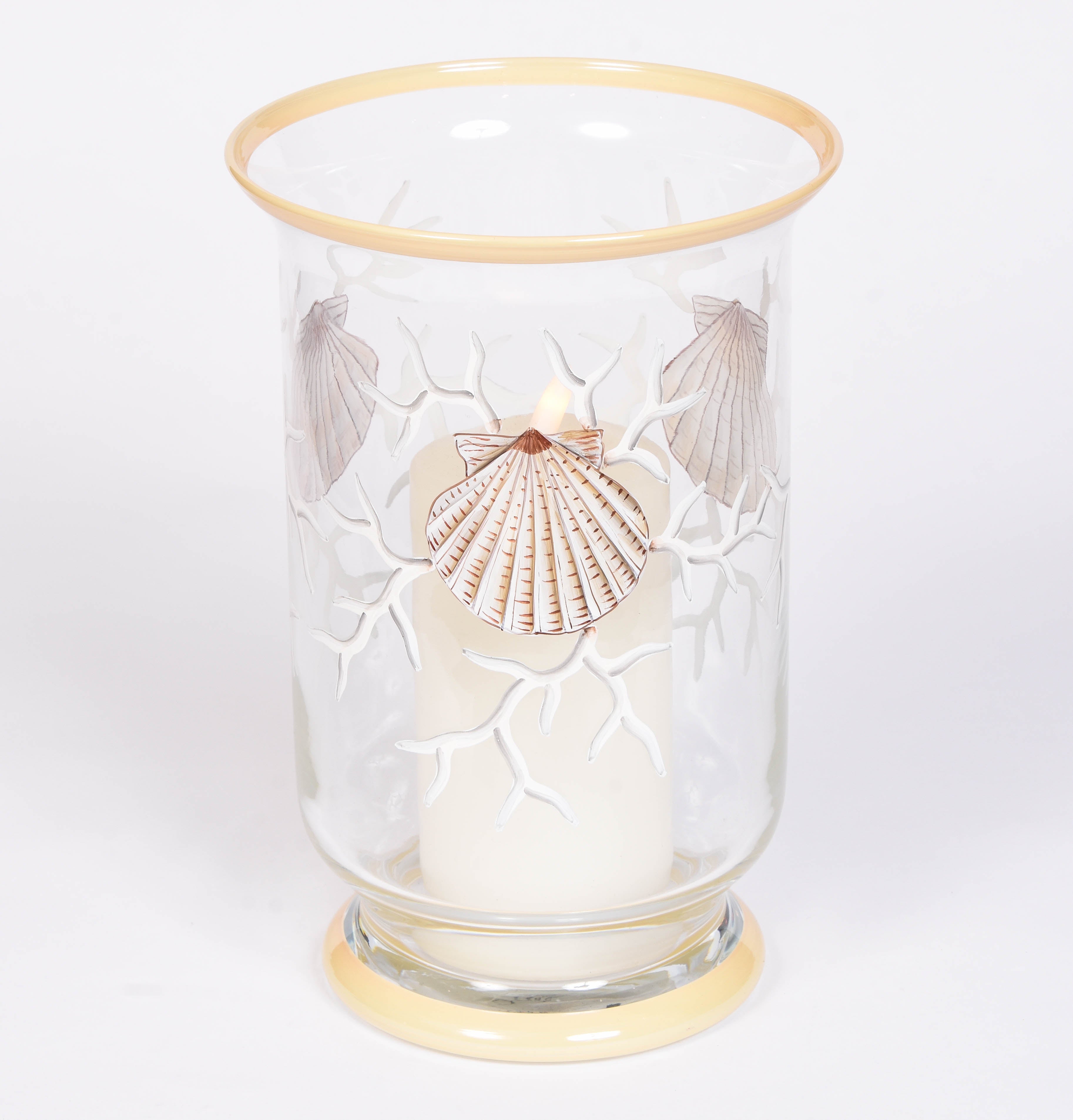 Coquillage Hurricane Lamp