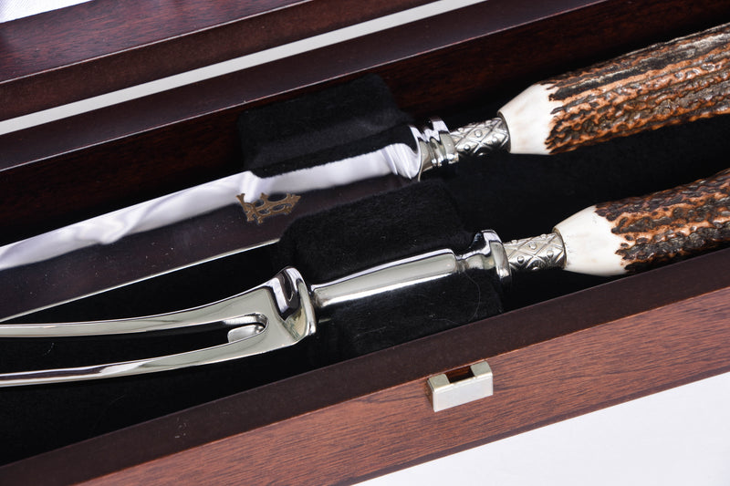 Stag Carving Set with Box
