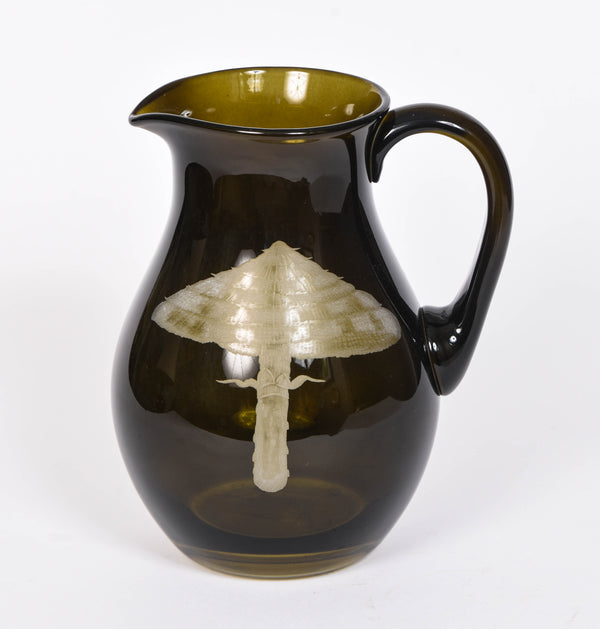 Hand Engraved Mushroom Water Jug