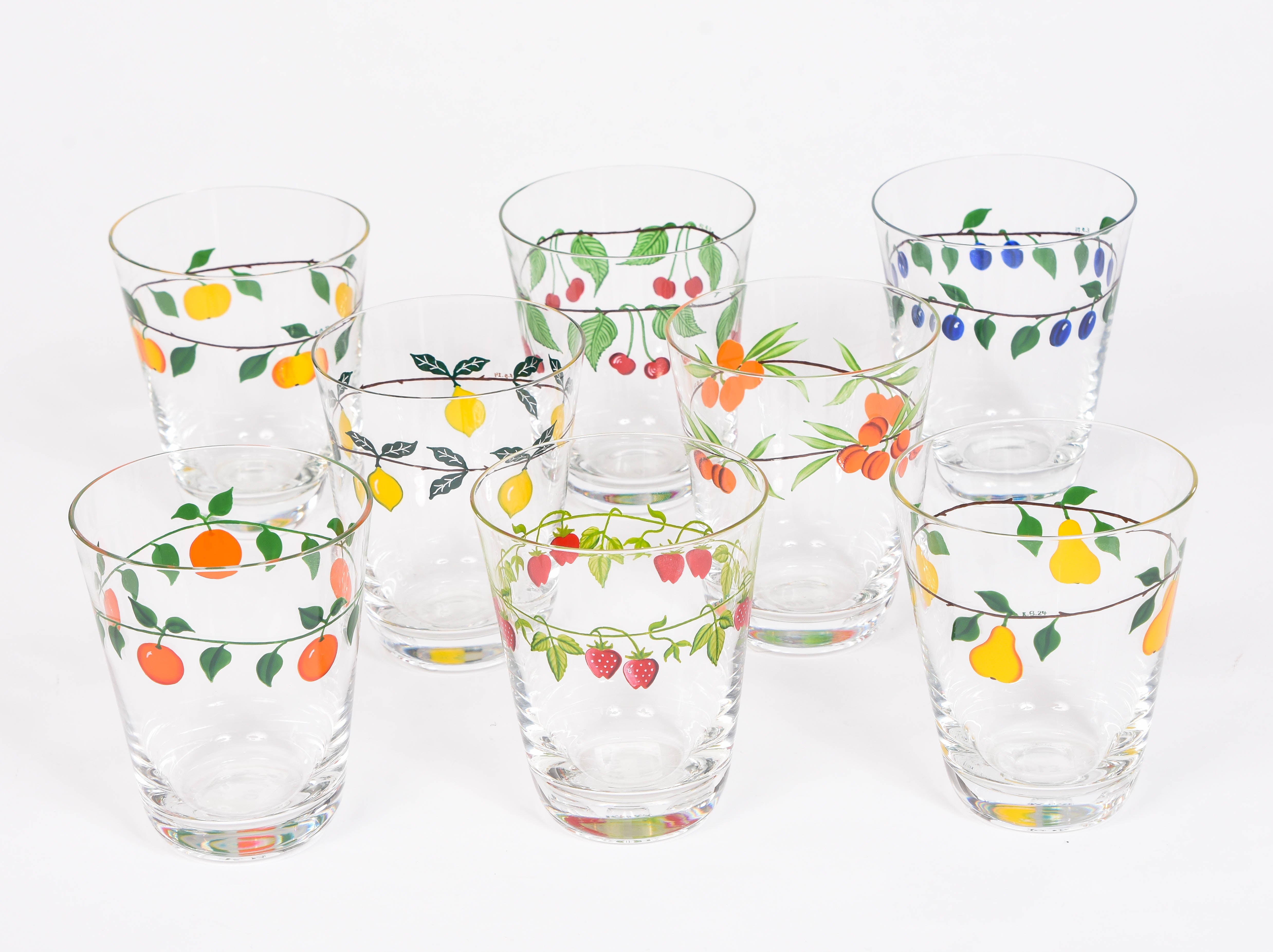 Handpainted Fruit Tumblers