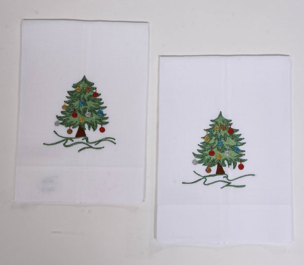 Set of 2 Christmas Guest Towels