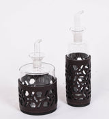 Leather Oil and Vinegar Holder - Tobacco