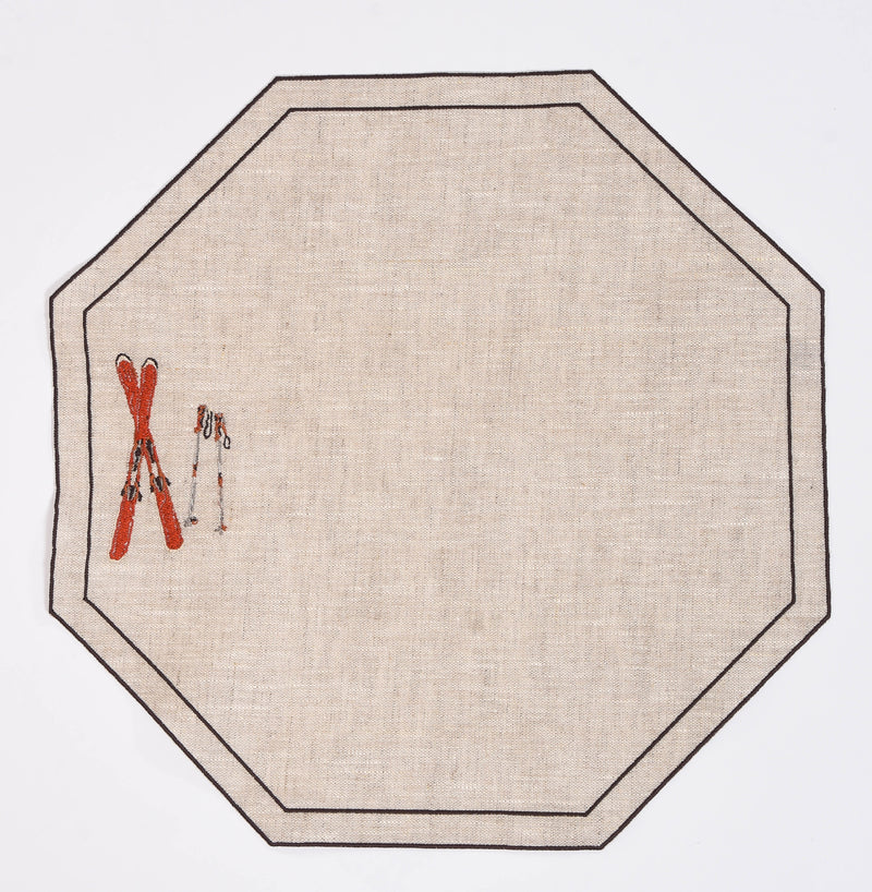 Octavia Placemat with Embroidered Motif