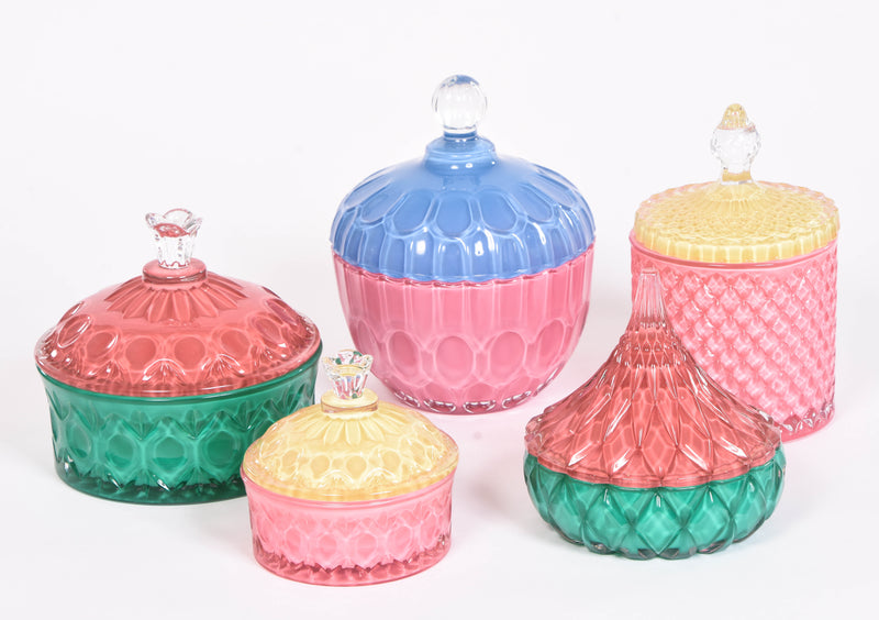 Assorted Opaque Bonbon Jars