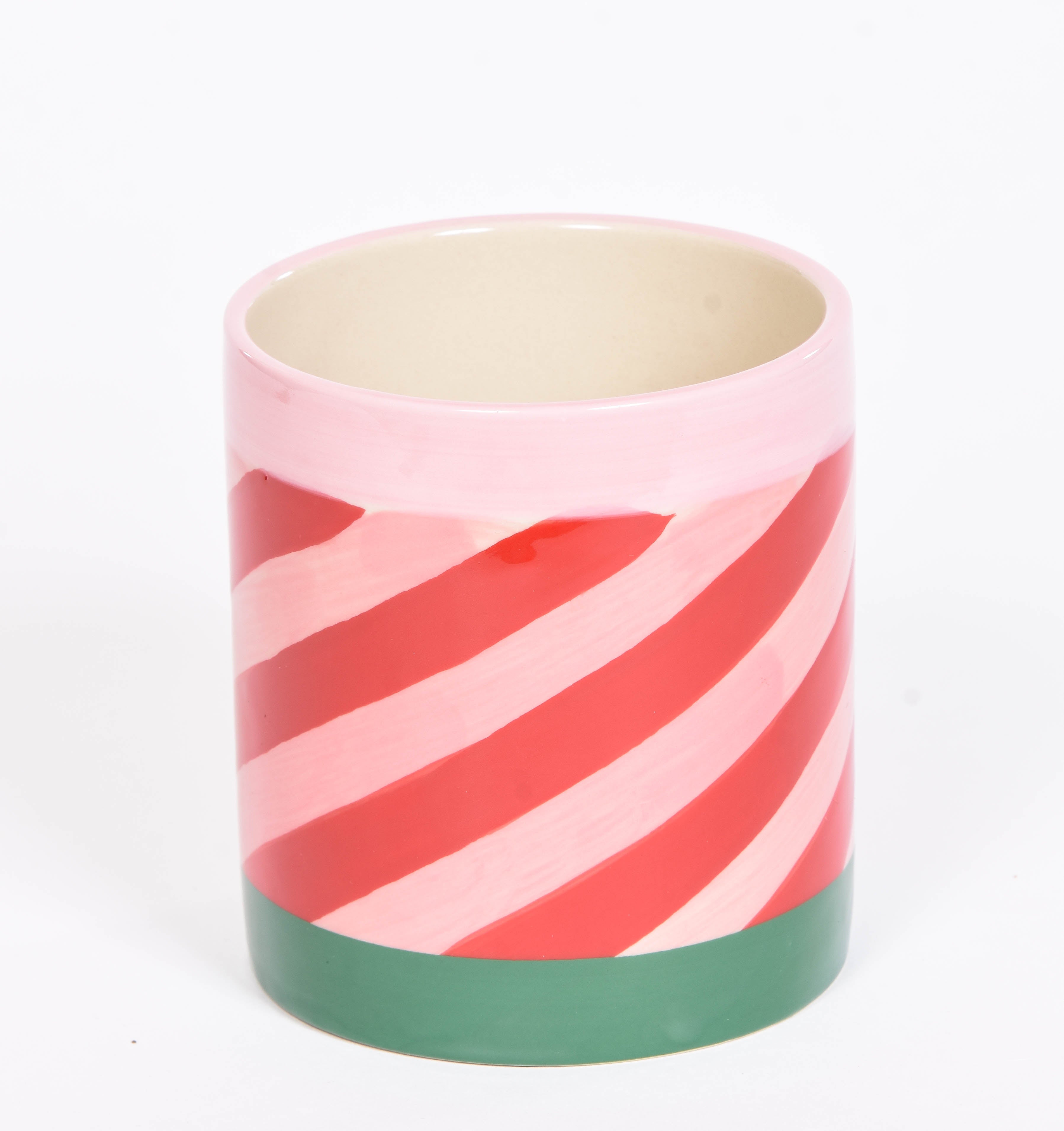 Stripy Flower Pots