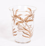 Palm Hurricane Lamp and Glass