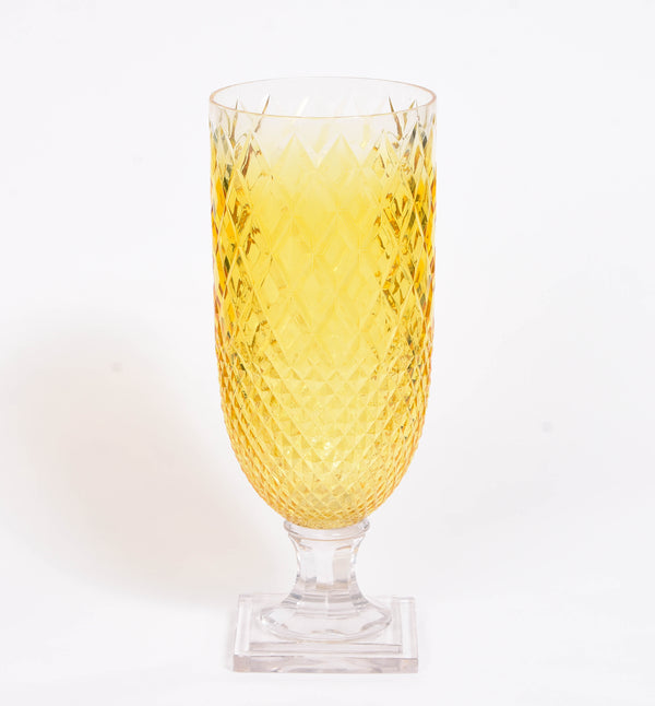 Set of 2 Amber Hurricane Lamps
