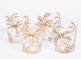 Palm Hurricane Lamp and Glass