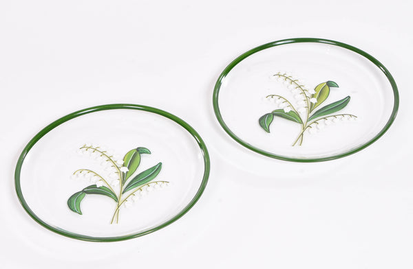 Lily of the Valley Glass Side Plate