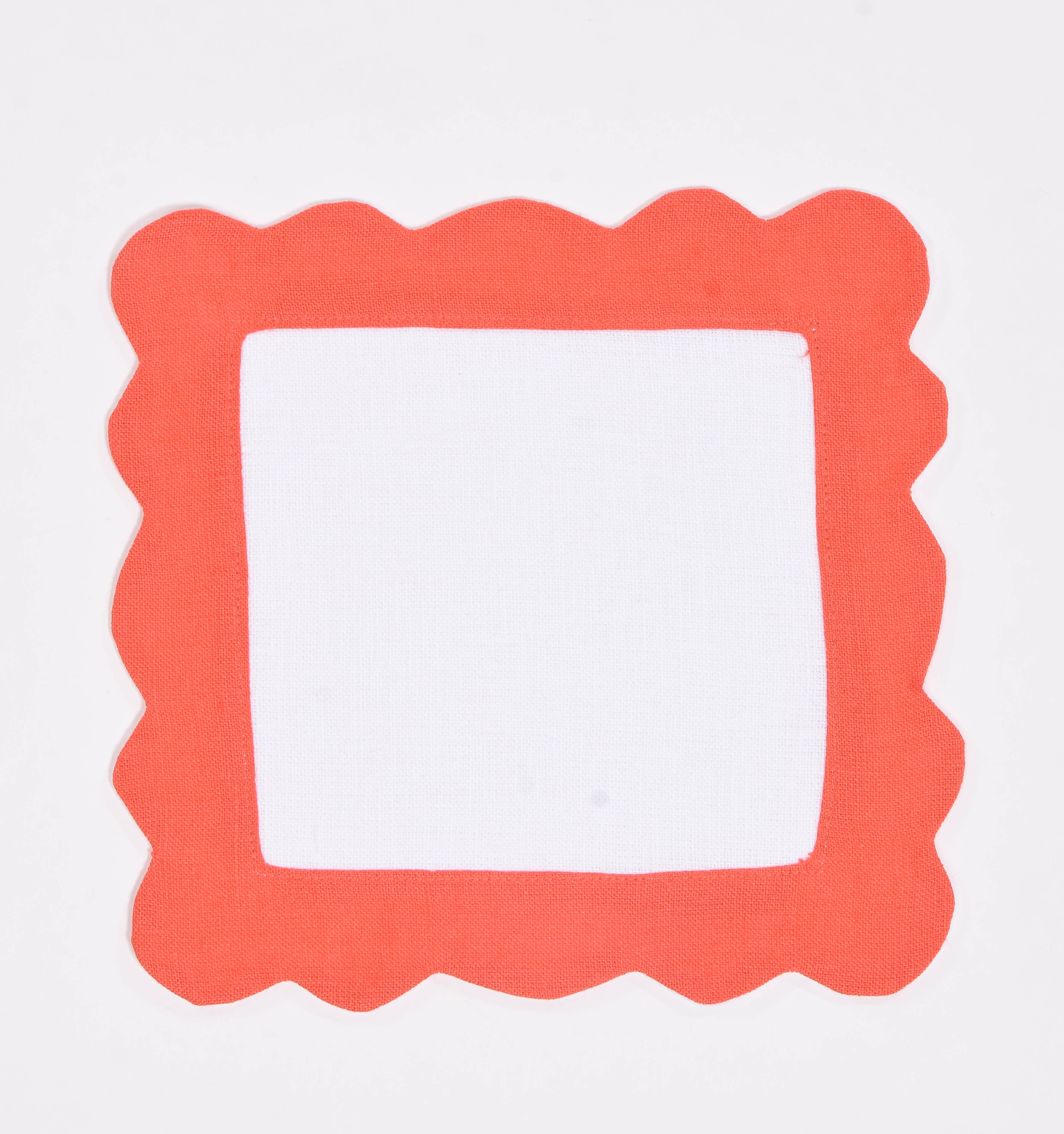 Sunflower Scallop Cocktail Napkins