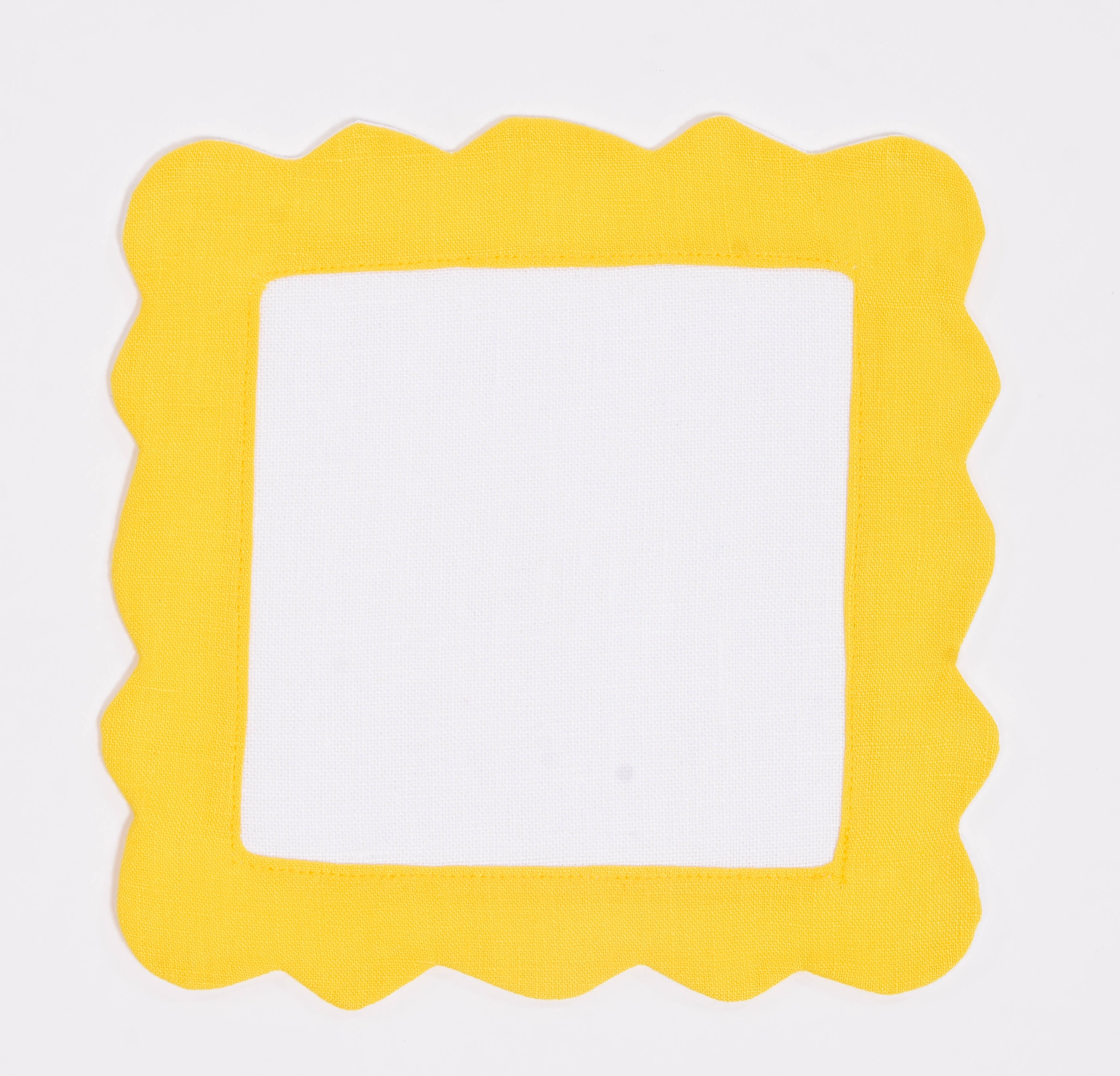 Sunflower Scallop Cocktail Napkins