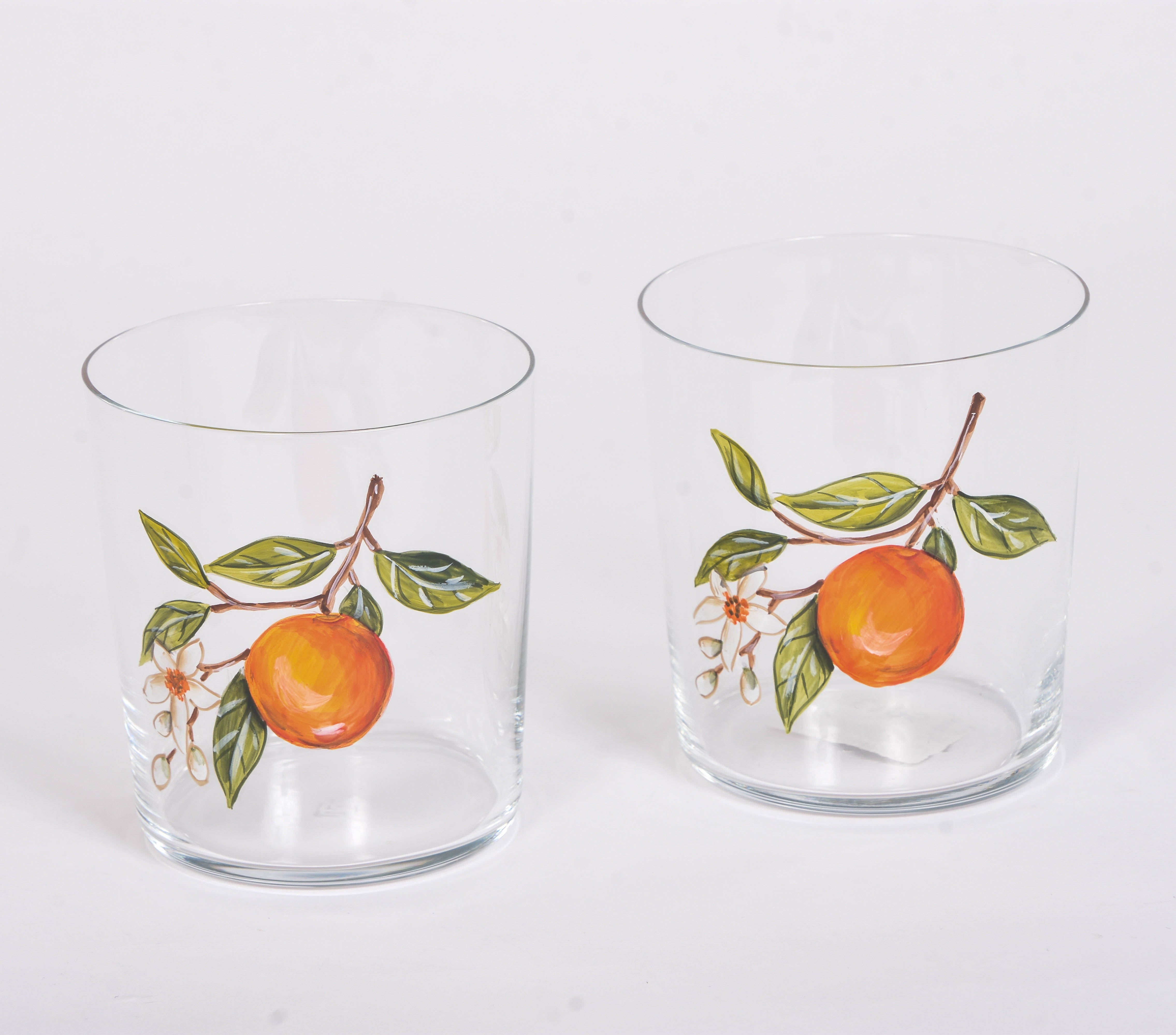 Lemon and  Orange Tumblers and Jug