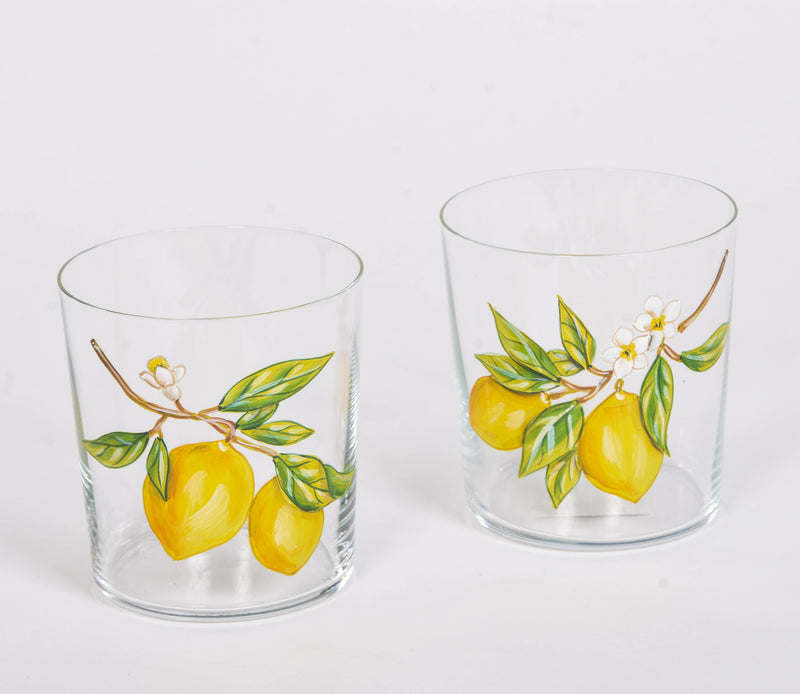 Lemon and  Orange Tumblers and Jug