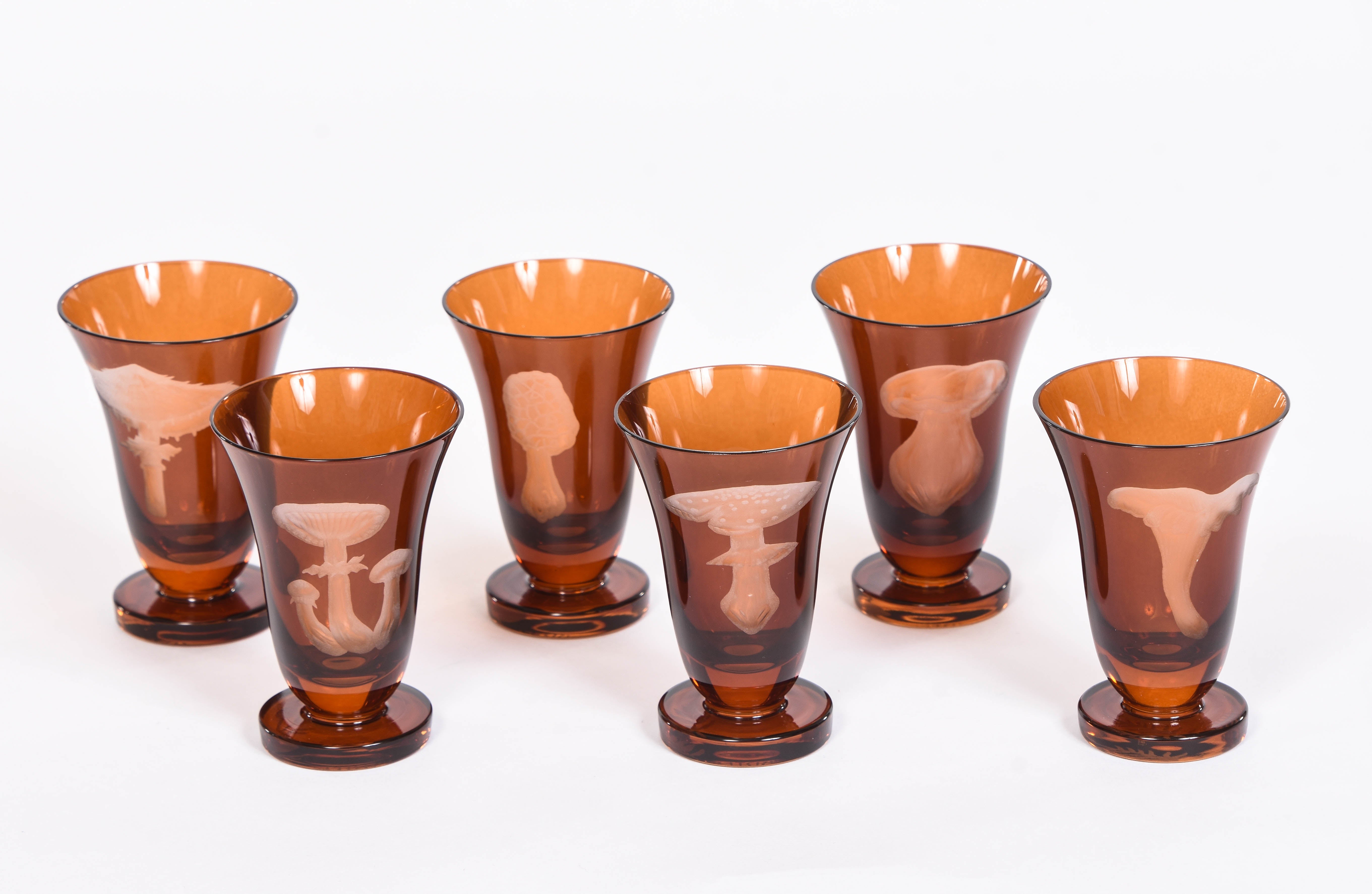 Mushroom Stemless Goblet Set Of 6
