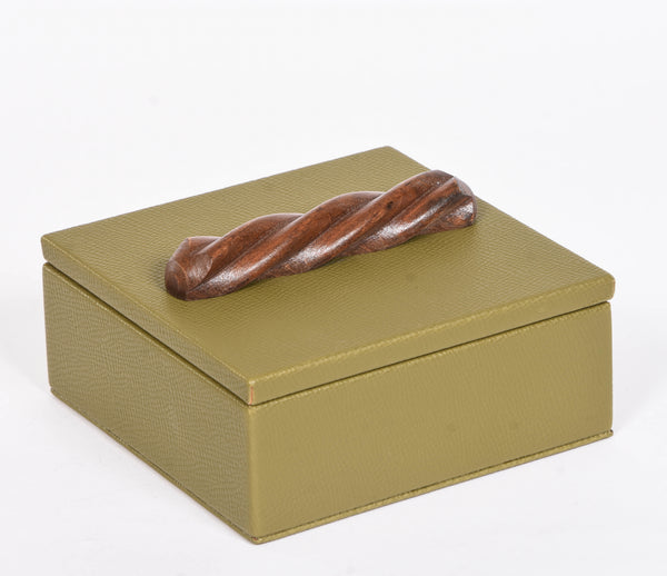 Square Box with Wooden Handle
