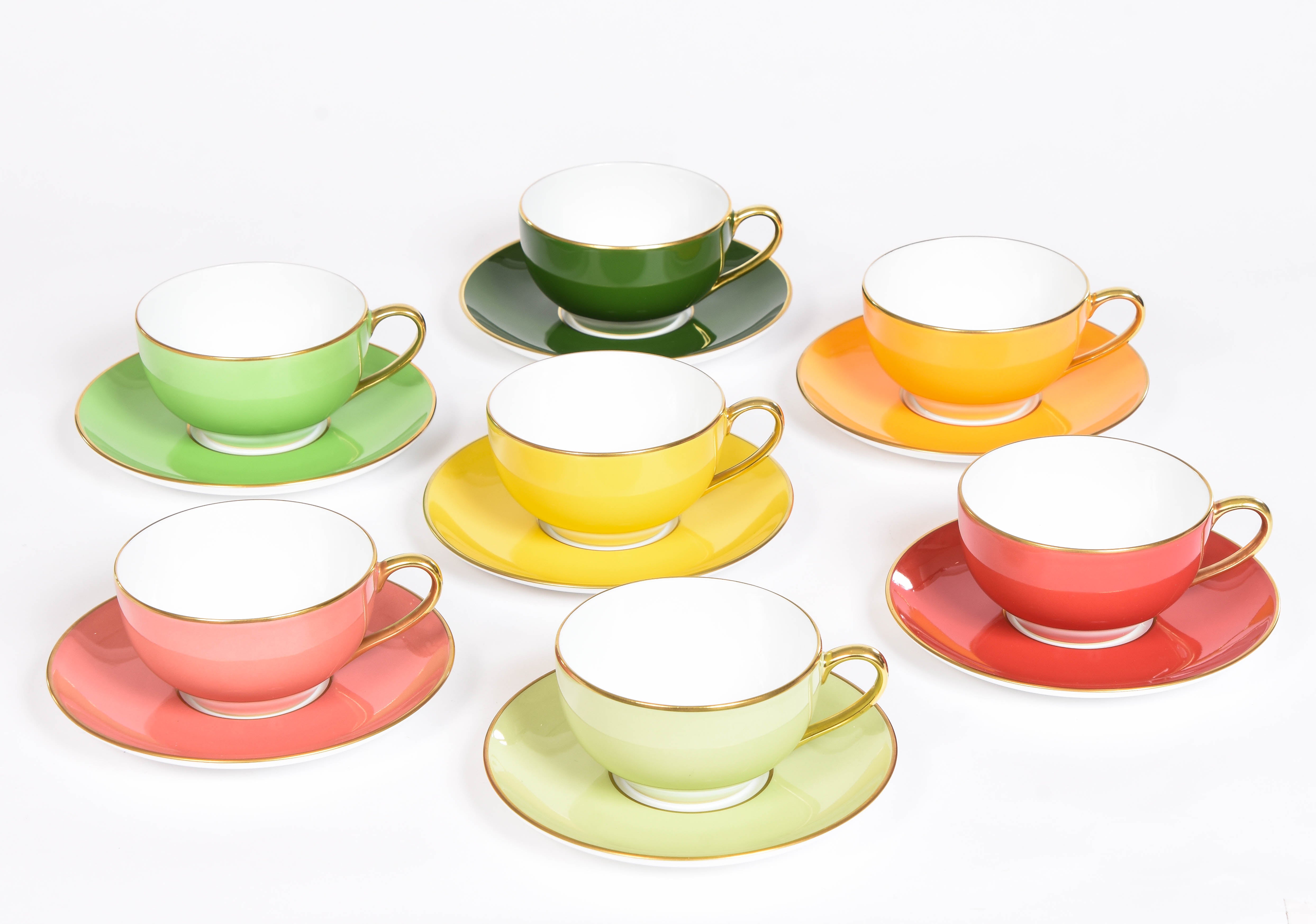 Sous le Soleil Teacups and Saucers