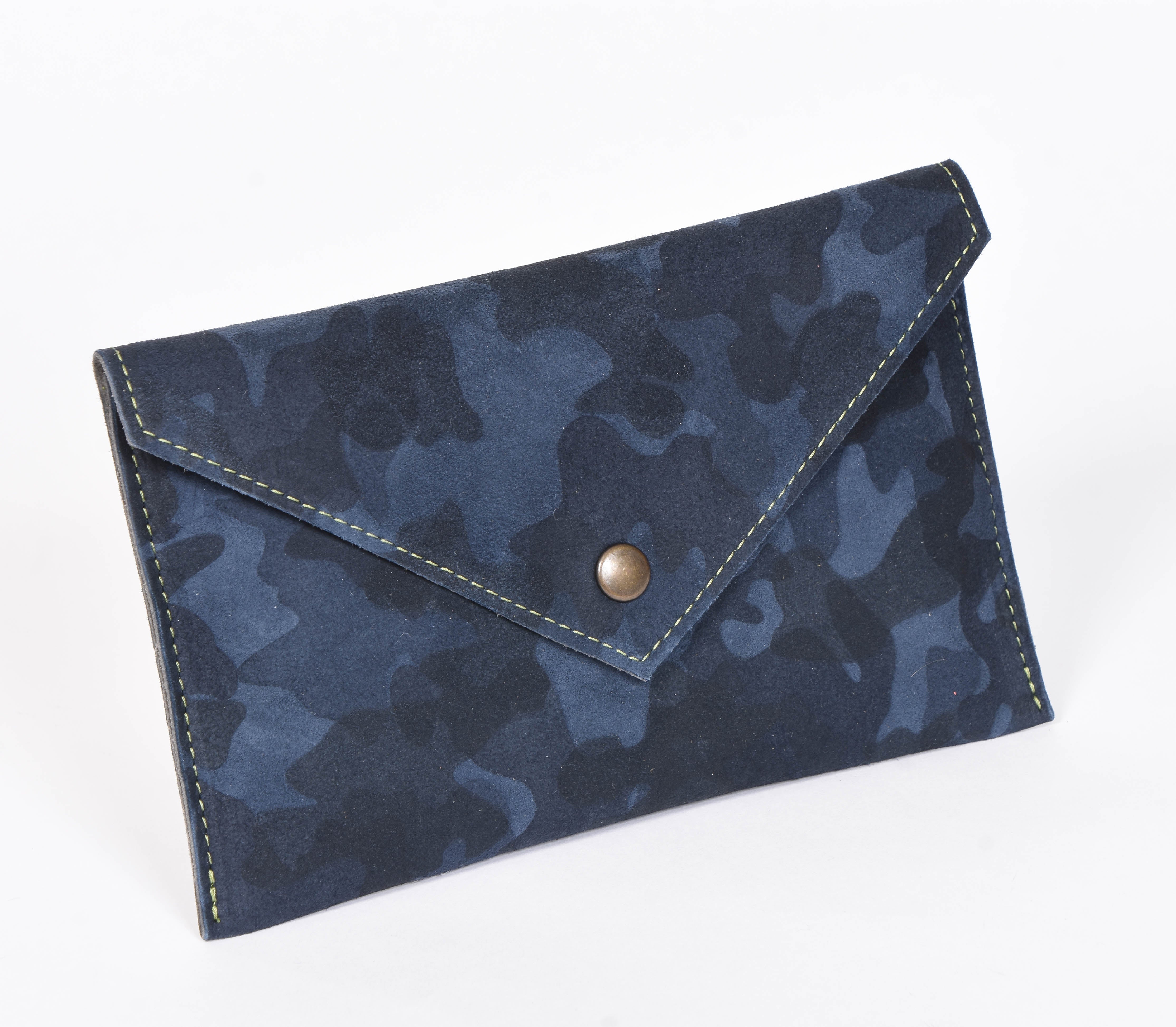 Camouflage Suede Envelope