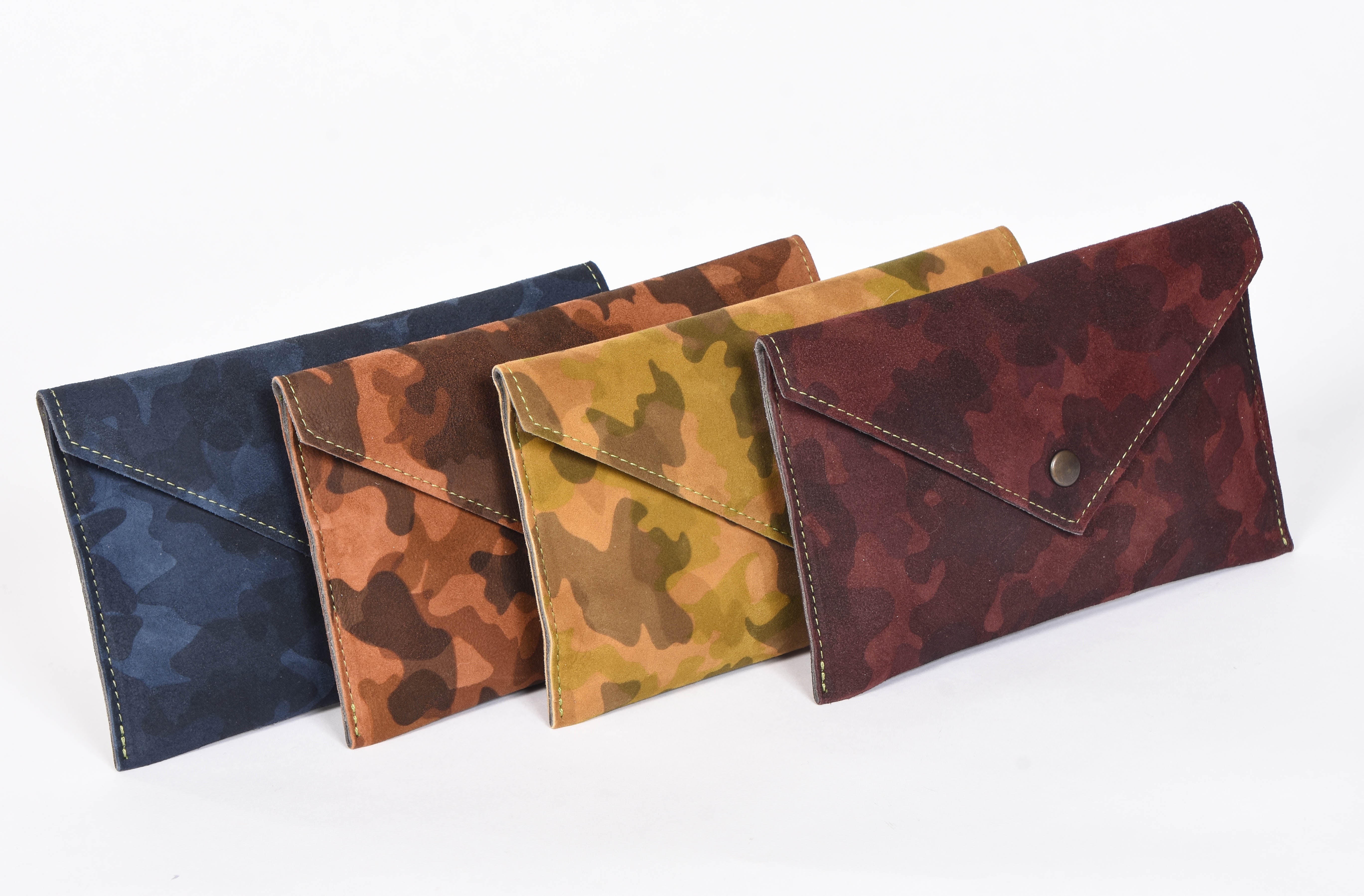 Camouflage Suede Envelope