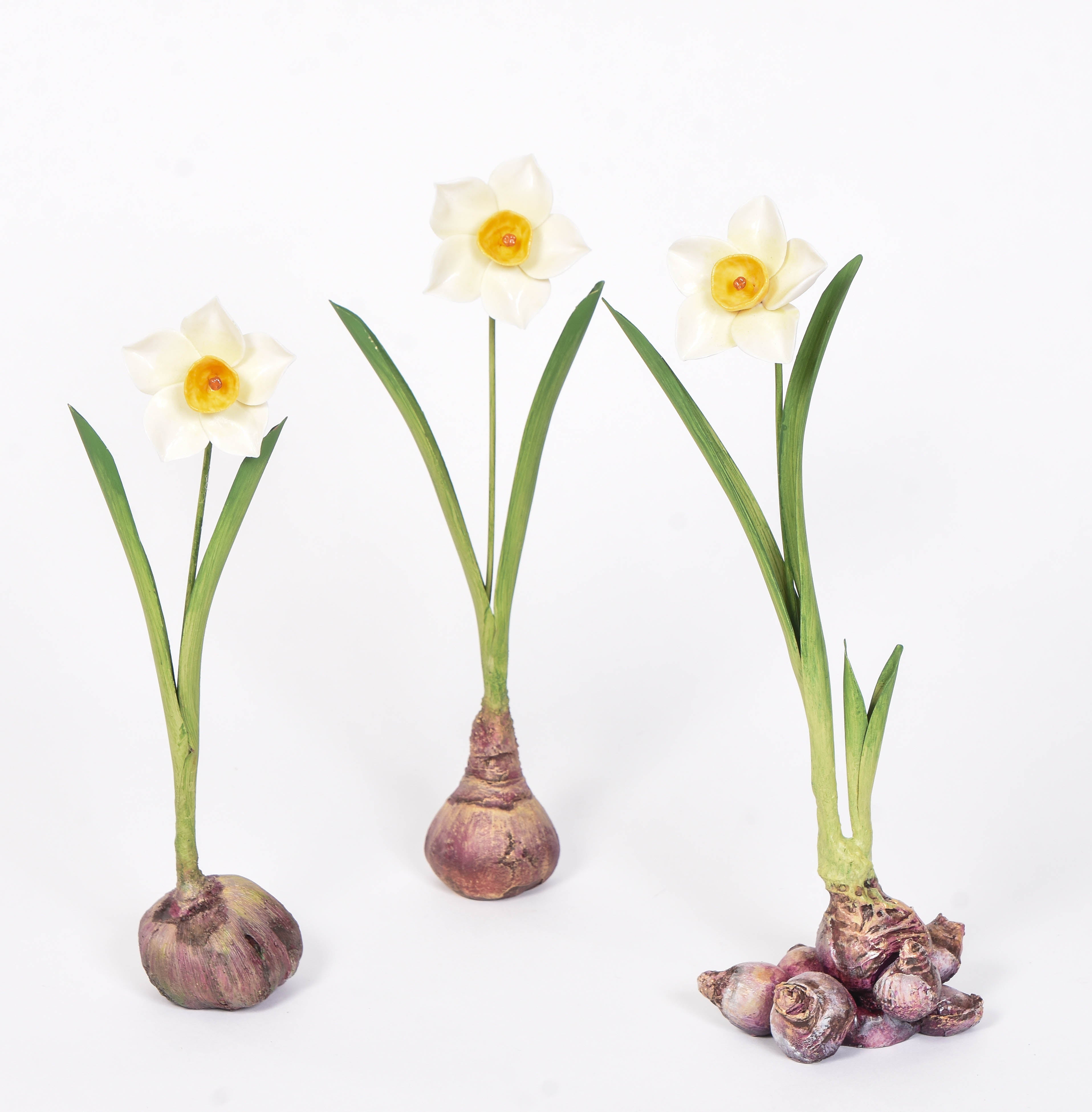 Bronze and Porcelain Narcissus