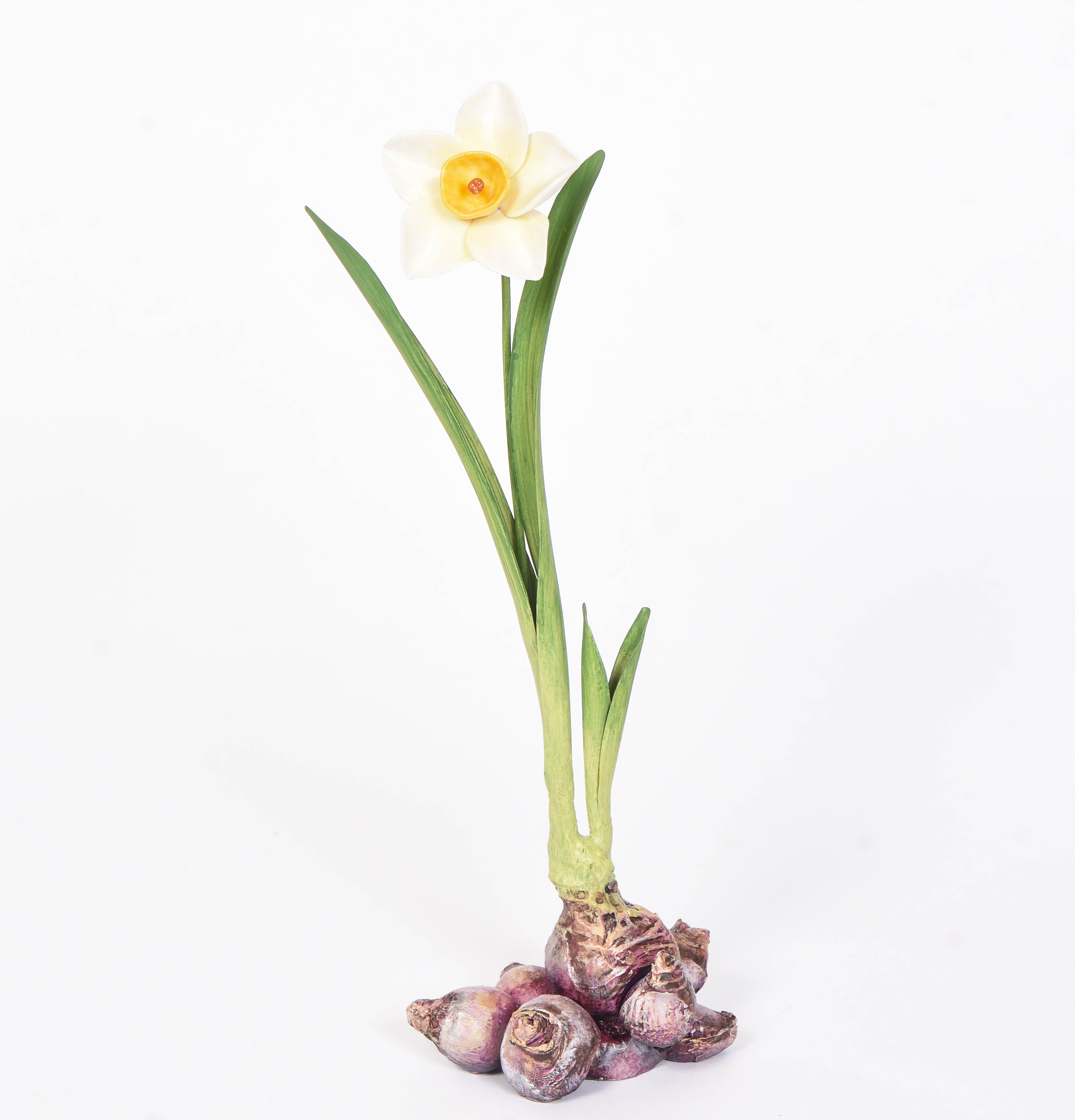 Bronze and Porcelain Narcissus