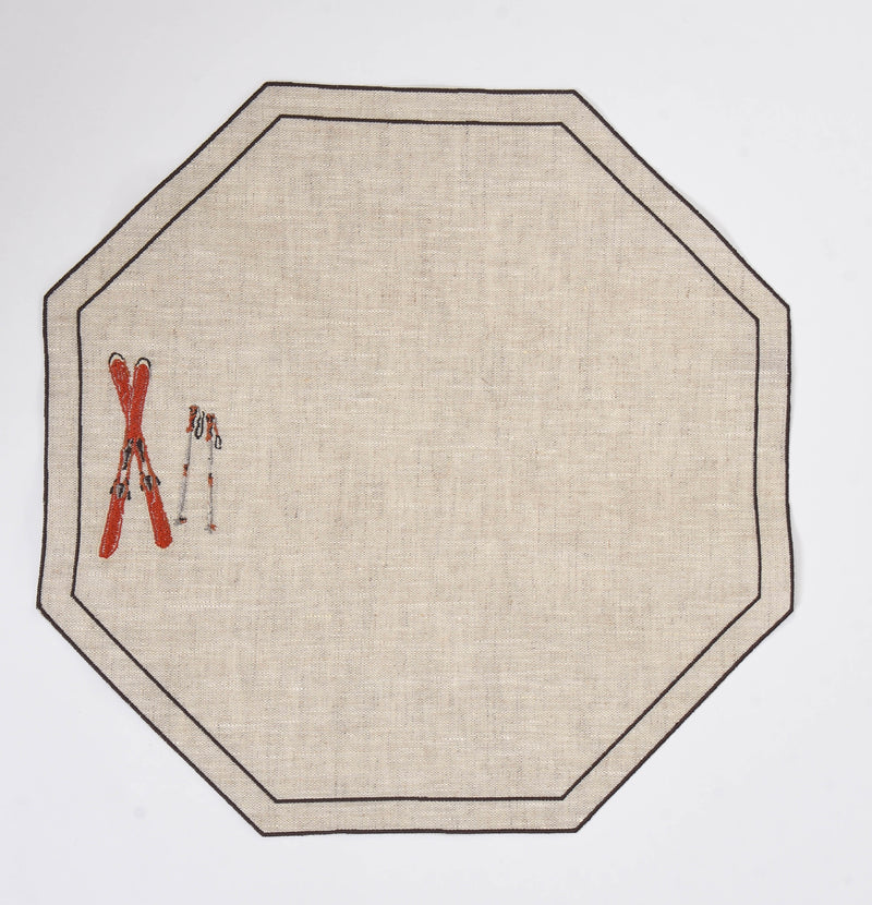 Octavia Placemat with Embroidered Motif