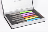 Set of 6 Flourescent Steak Knives