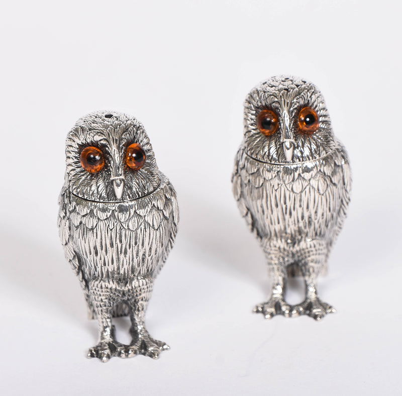 Silver Owl Salt and Pepper