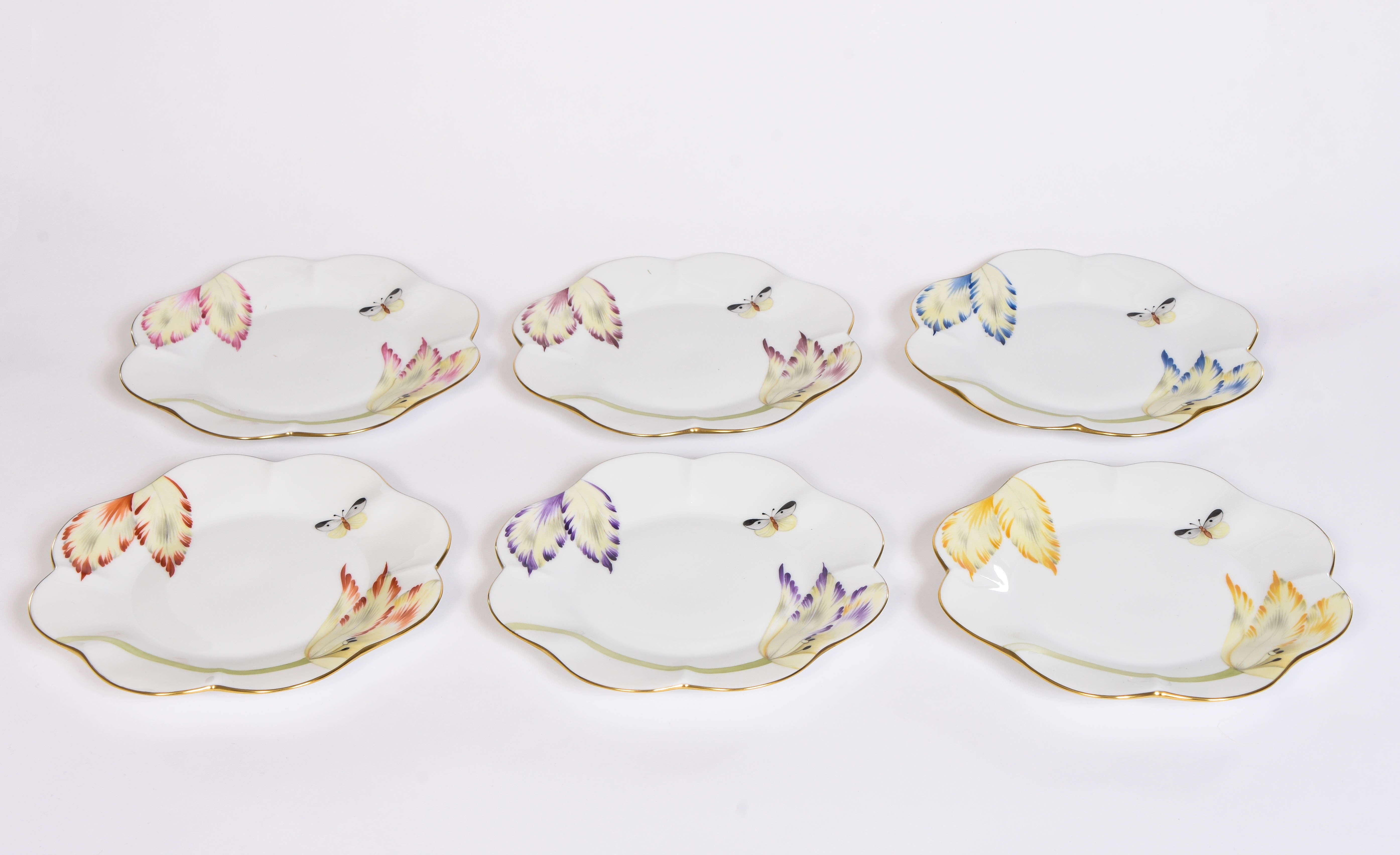 Herend Tulip Dessert Plates