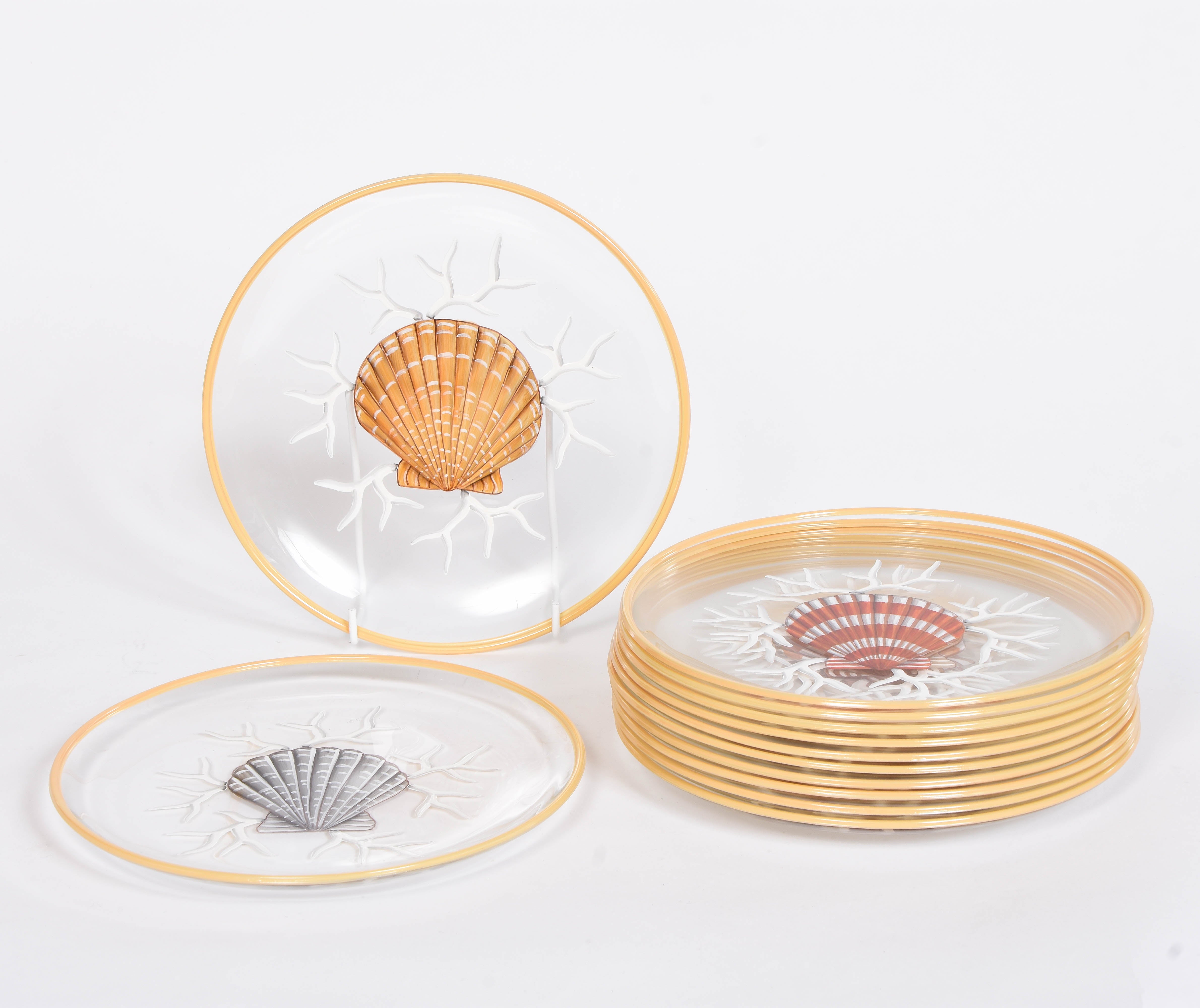 Set of 6 Coquillages Dessert Plates