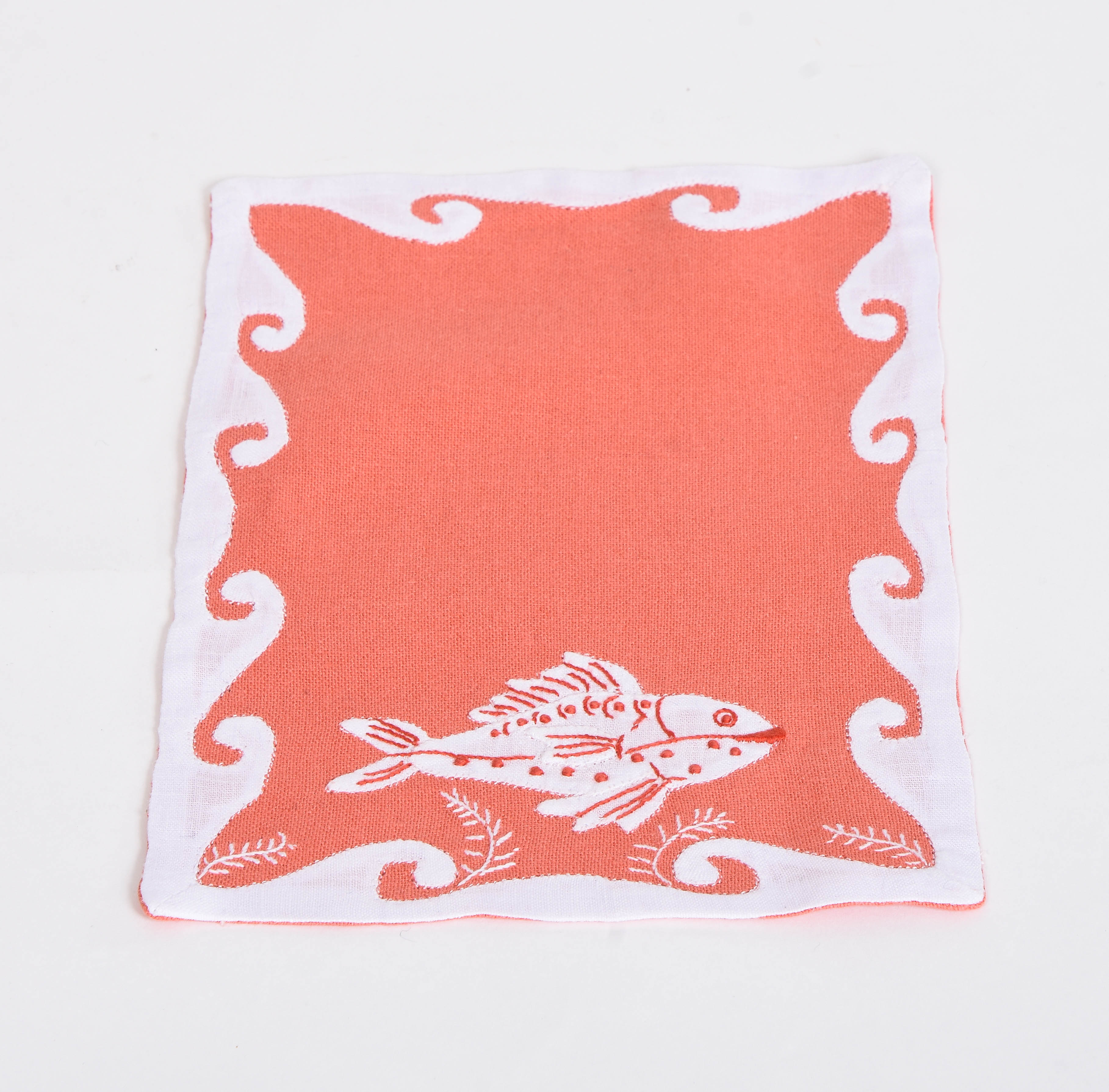 Set of 6 Fish Cocktail Napkins
