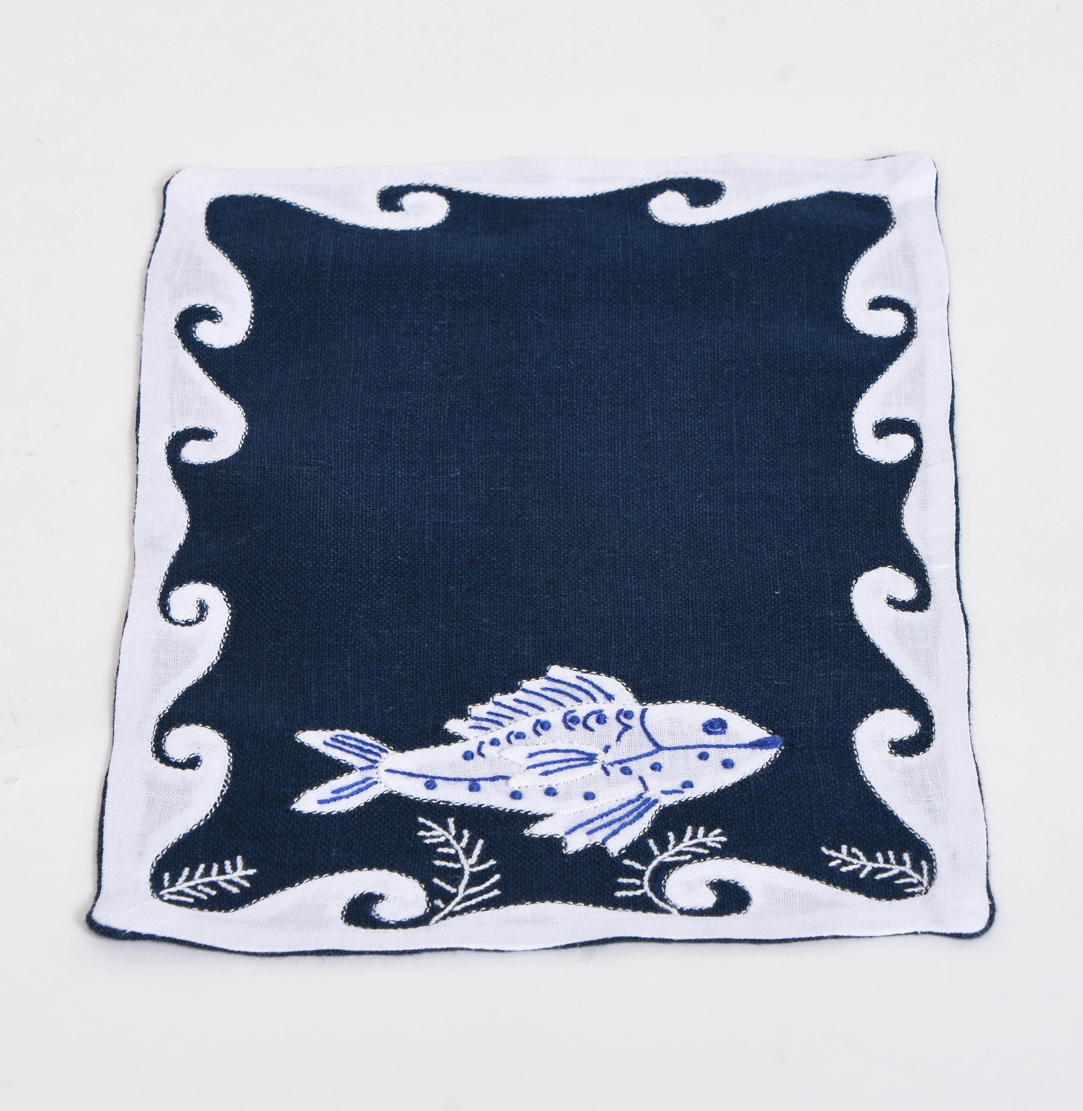 Set of 6 Fish Cocktail Napkins