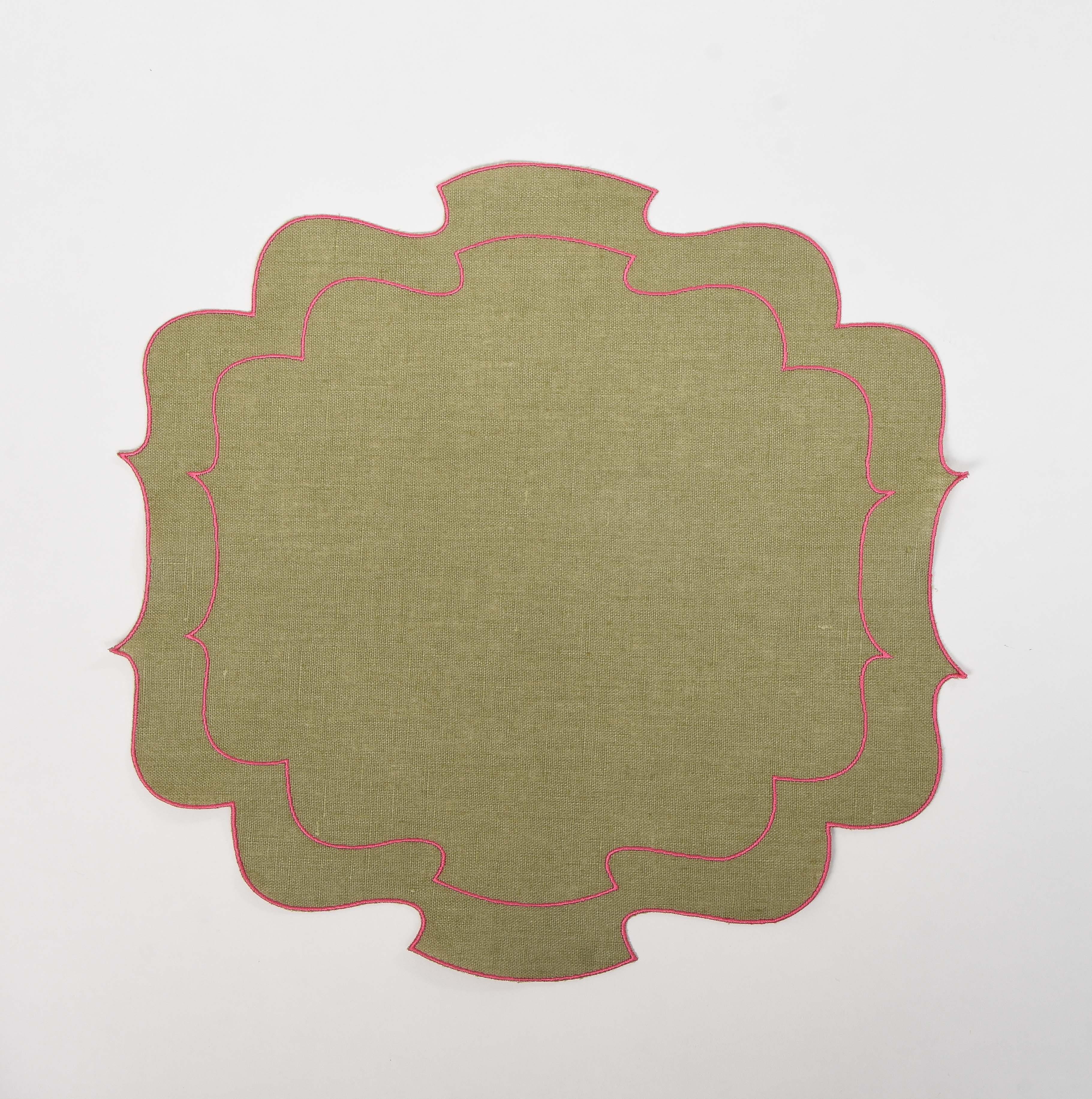 Curly Waxed Linen Placemat