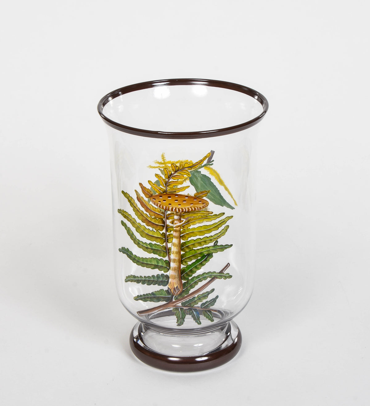 Mushroom and Fern Hurricane Lamp